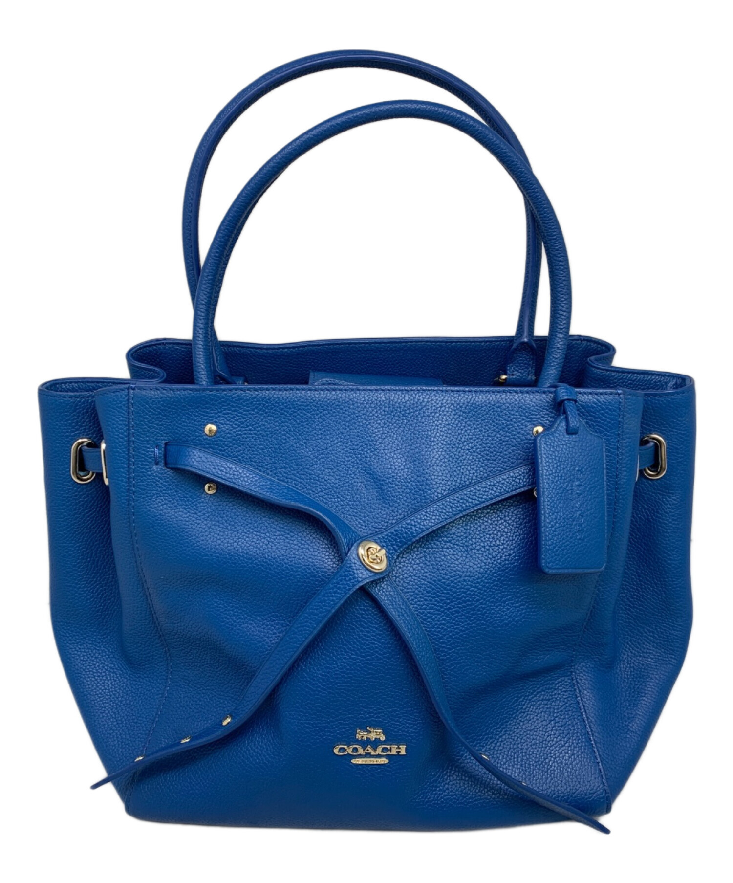 中古・古着通販】COACH (コーチ) COACH ハンドバッグ ブルー｜ブランド 