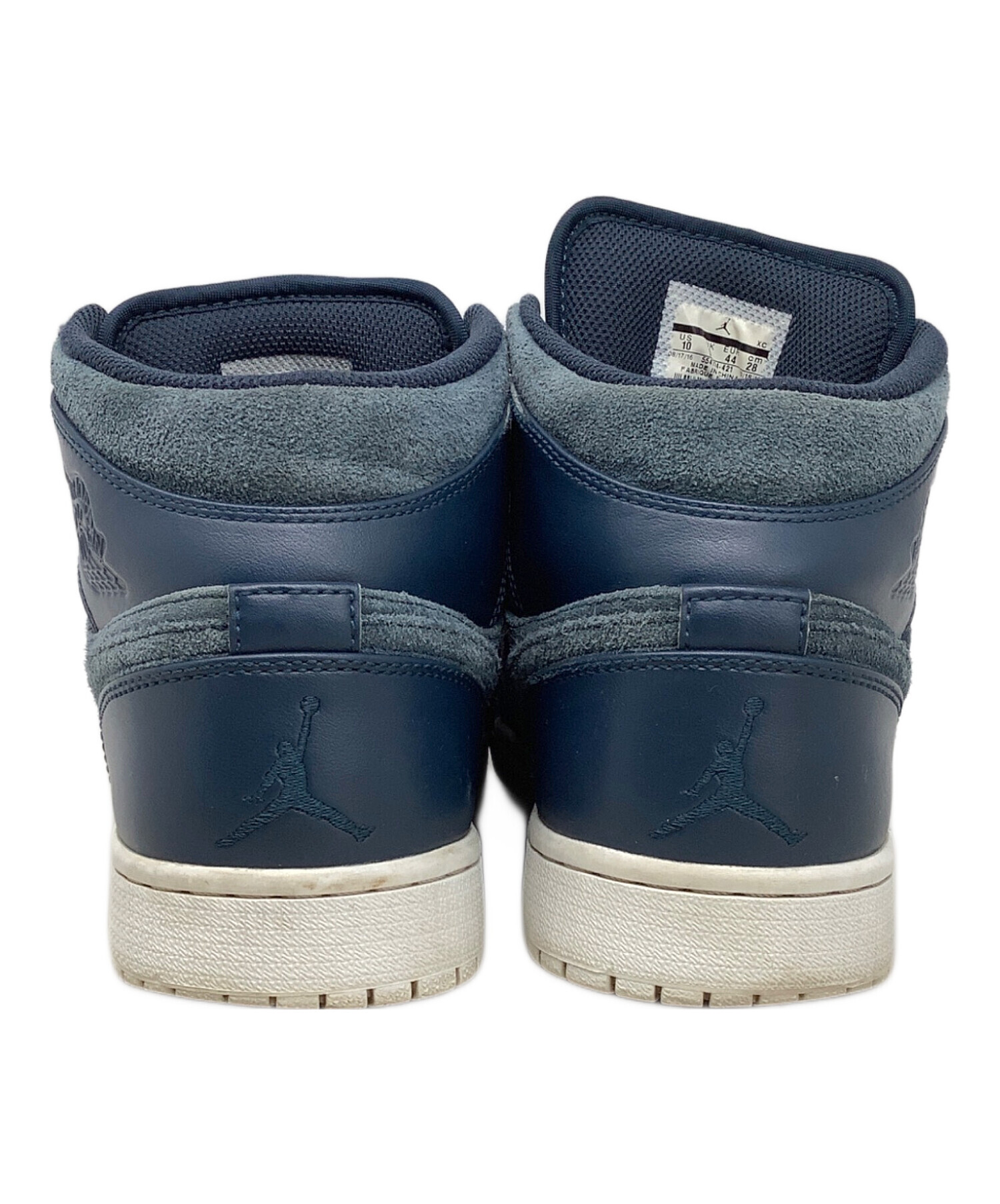 中古・古着通販】NIKE (ナイキ) AIR JORDAN 1 MID ネイビー サイズ:10 