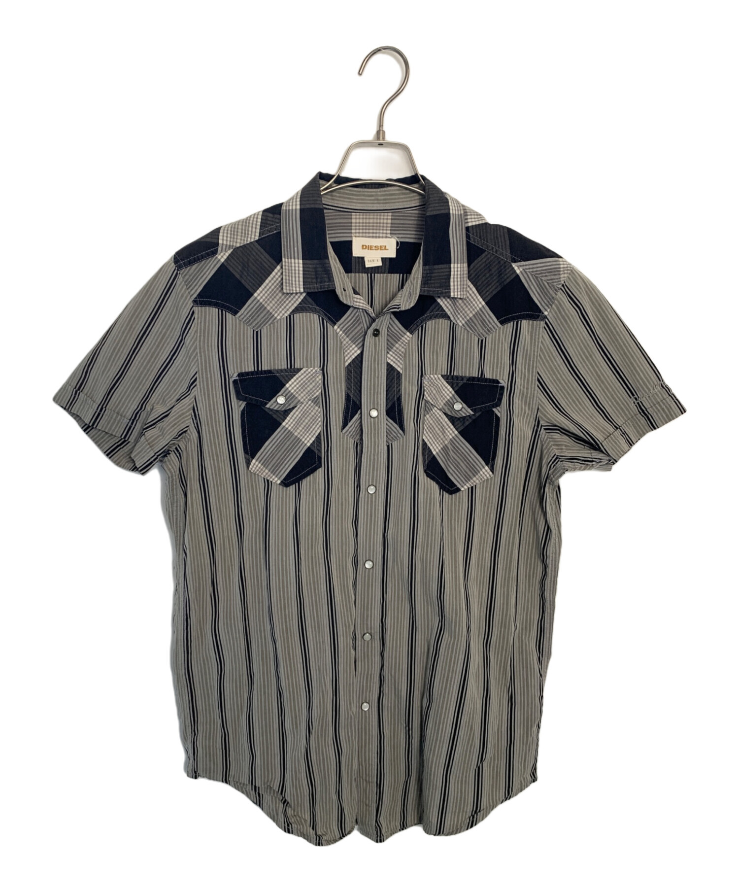 中古・古着通販】DIESEL (ディーゼル) DIESEL 半袖シャツ グレー 