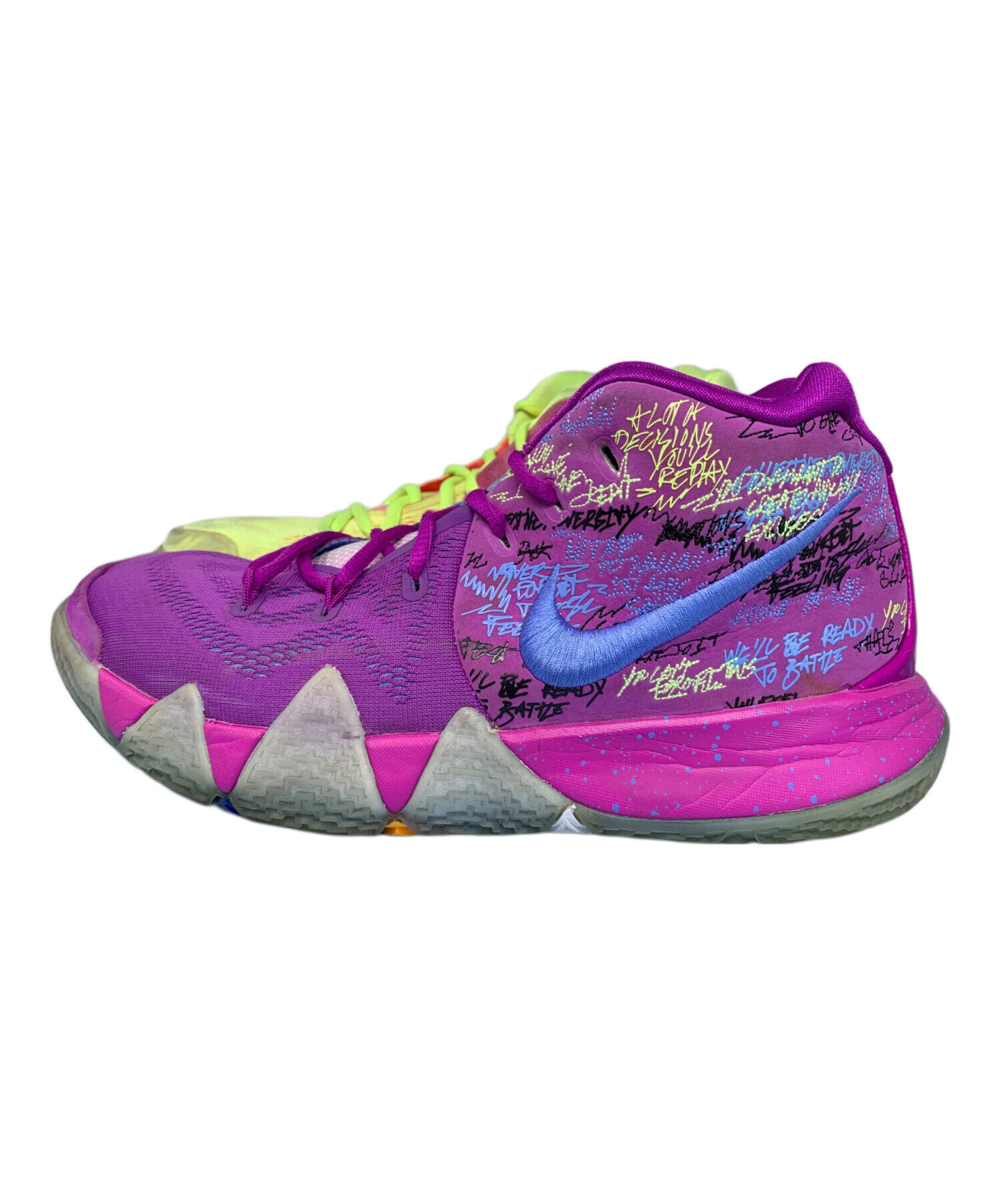 Nike Kyrie 4 スニーカー パープル/イエロー 中古・古着通販】NIKE (ナイキ) NIKE カイリー4 