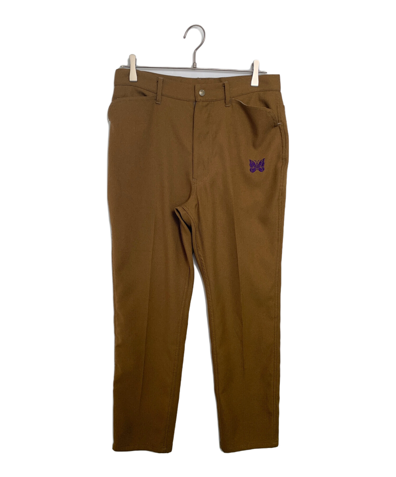 Needles ブラウン/ブルー パンツ S 中古・古着通販】Needles (ニードルズ) Needles トラウザーパンツ