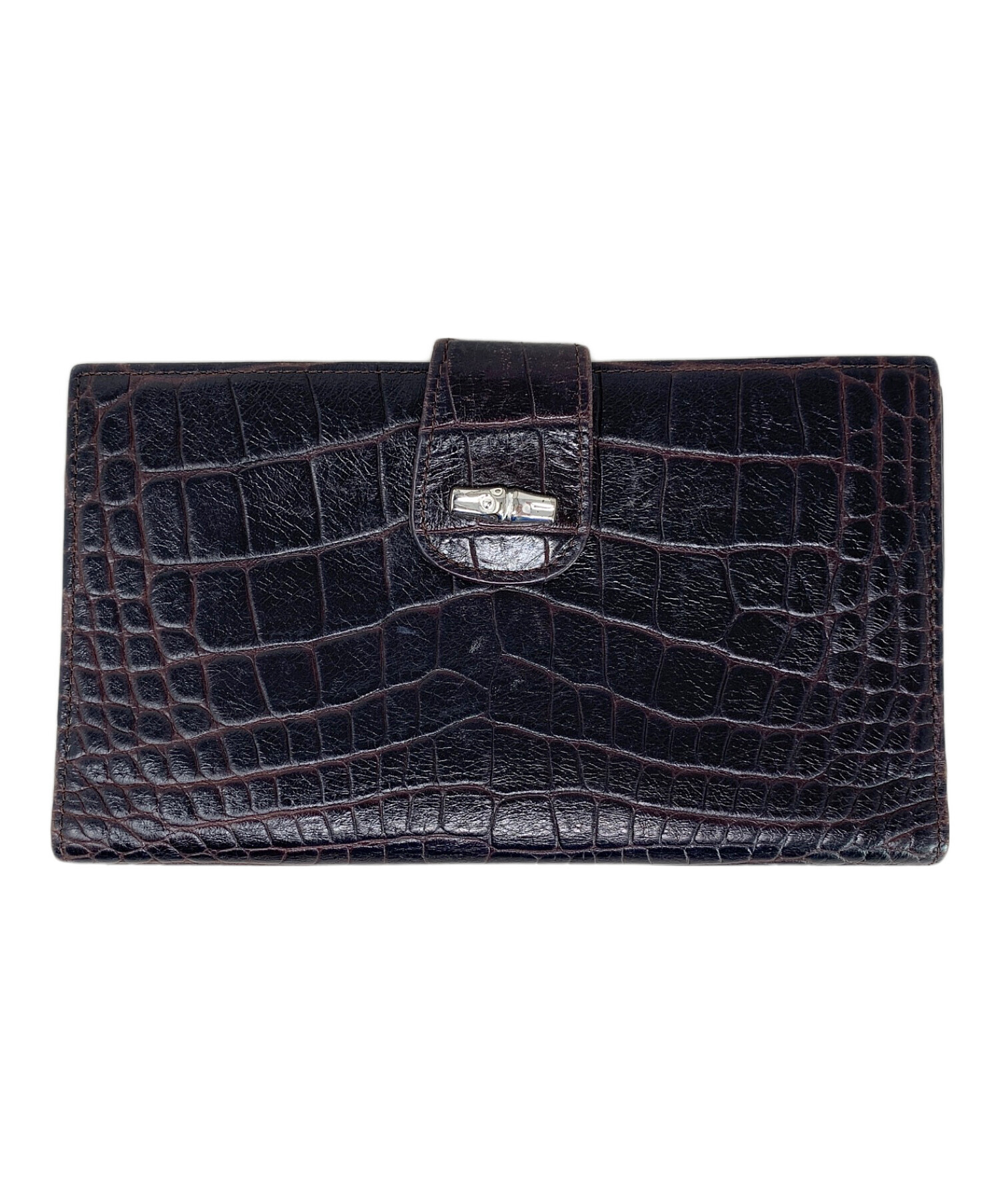 中古・古着通販】LONGCHAMP (ロンシャン) 長財布 ブラック｜ブランド 