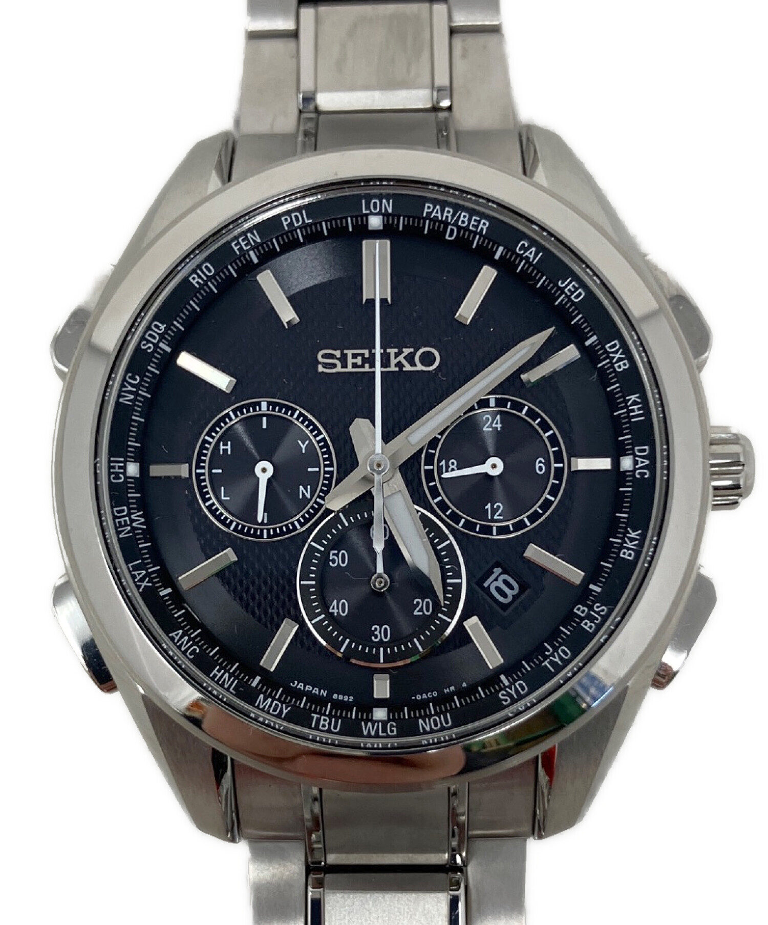 中古・古着通販】SEIKO (セイコー) 腕時計 SEIKO 8B92-0AA0 ブラック