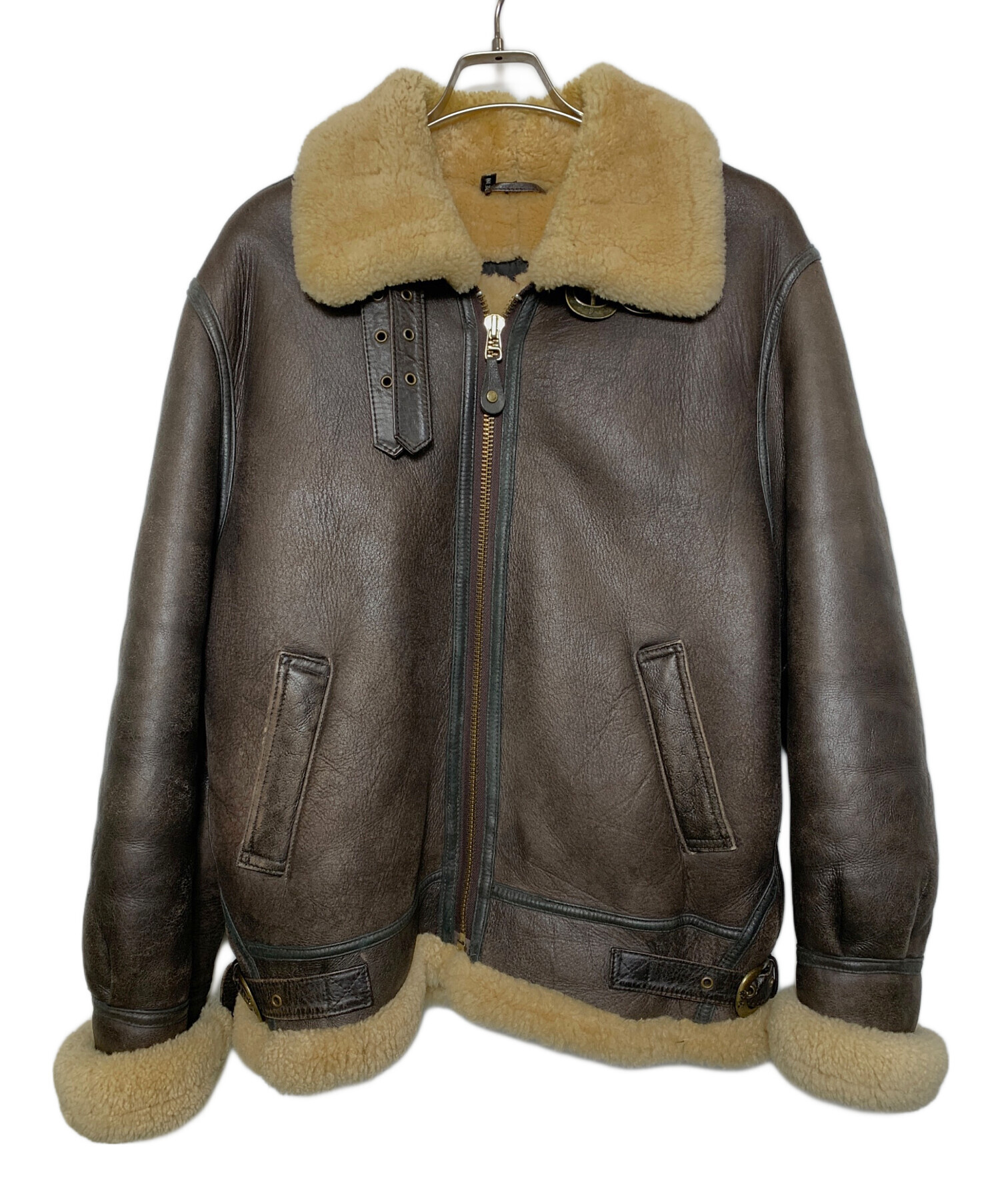 ショットB-3羊革ムートンレザージャケット DUROJAC bySchott38 中古・古着通販】DUROJAC BY SCHOTT (ショット) B-3ムートンジャケット