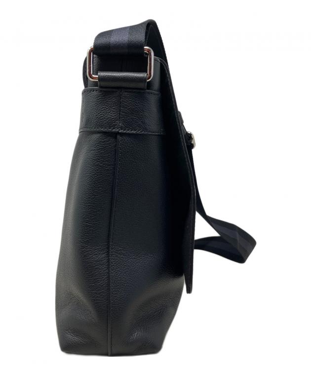 【スーパーマン】コーチ　ブラックレザーメッセンジャーバッグ　未使用 中古・古着通販】COACH (コーチ) メッセンジャーバッグ ブラック