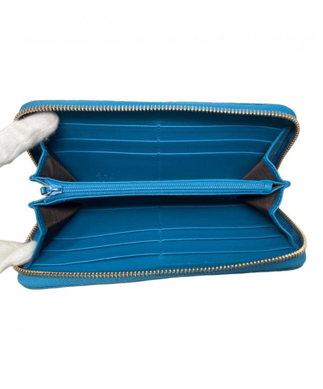 中古・古着通販】GUCCI (グッチ) ラウンドファスナー財布 ブルー