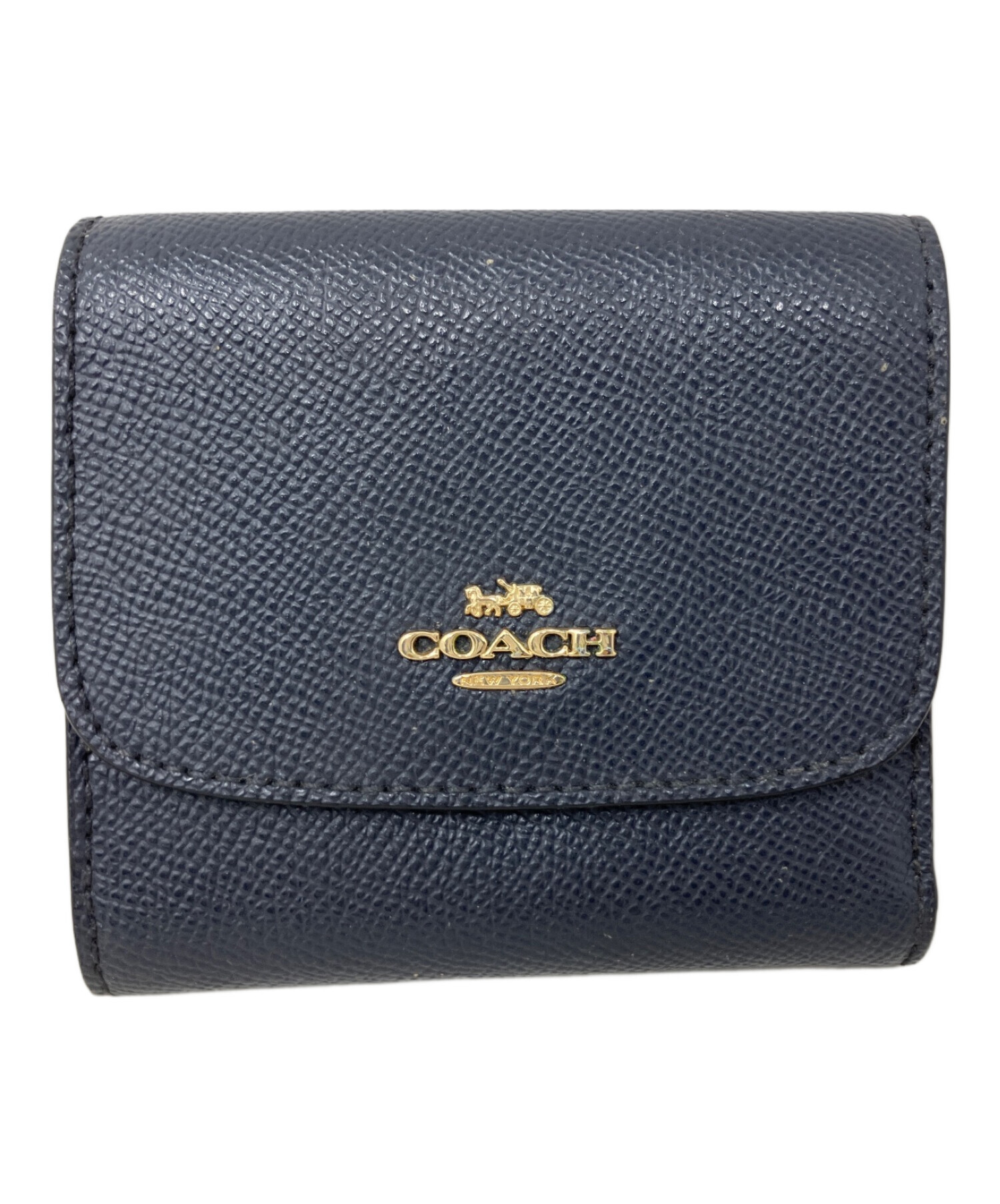 中古・古着通販】COACH (コーチ) COACH 3つ折り財布 ネイビー