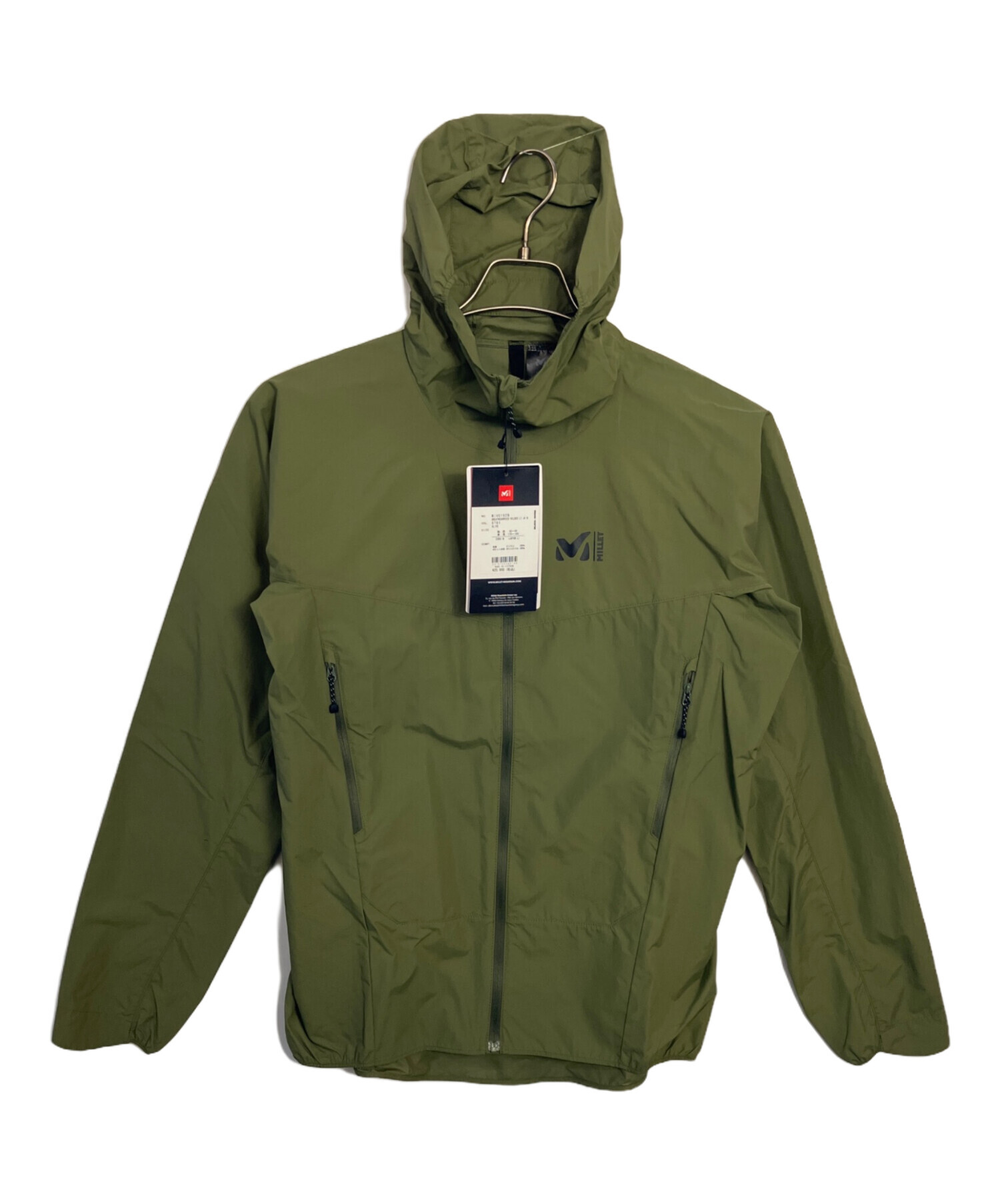 【値下げ】MILLET グリーン フード付きジャケット サイズ2XL 中古・古着通販】MILLET (ミレー) MILLET ブリーズバリヤーワイルダー