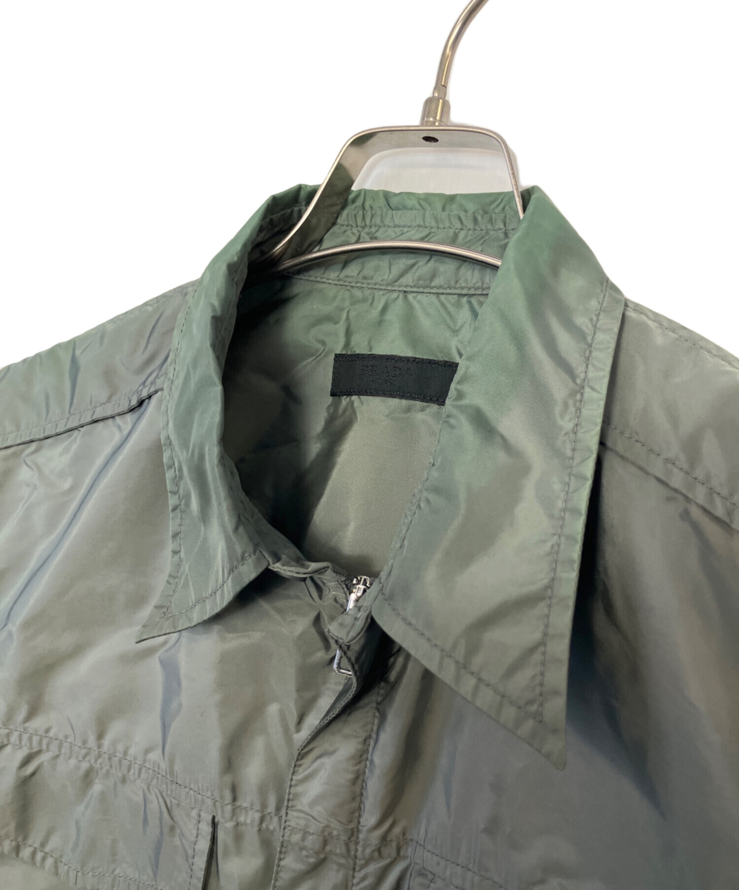 PRADA オリーブグリーン ジャケット 中古・古着通販】PRADA (プラダ) PRADA ナイロンジャケット カーキ