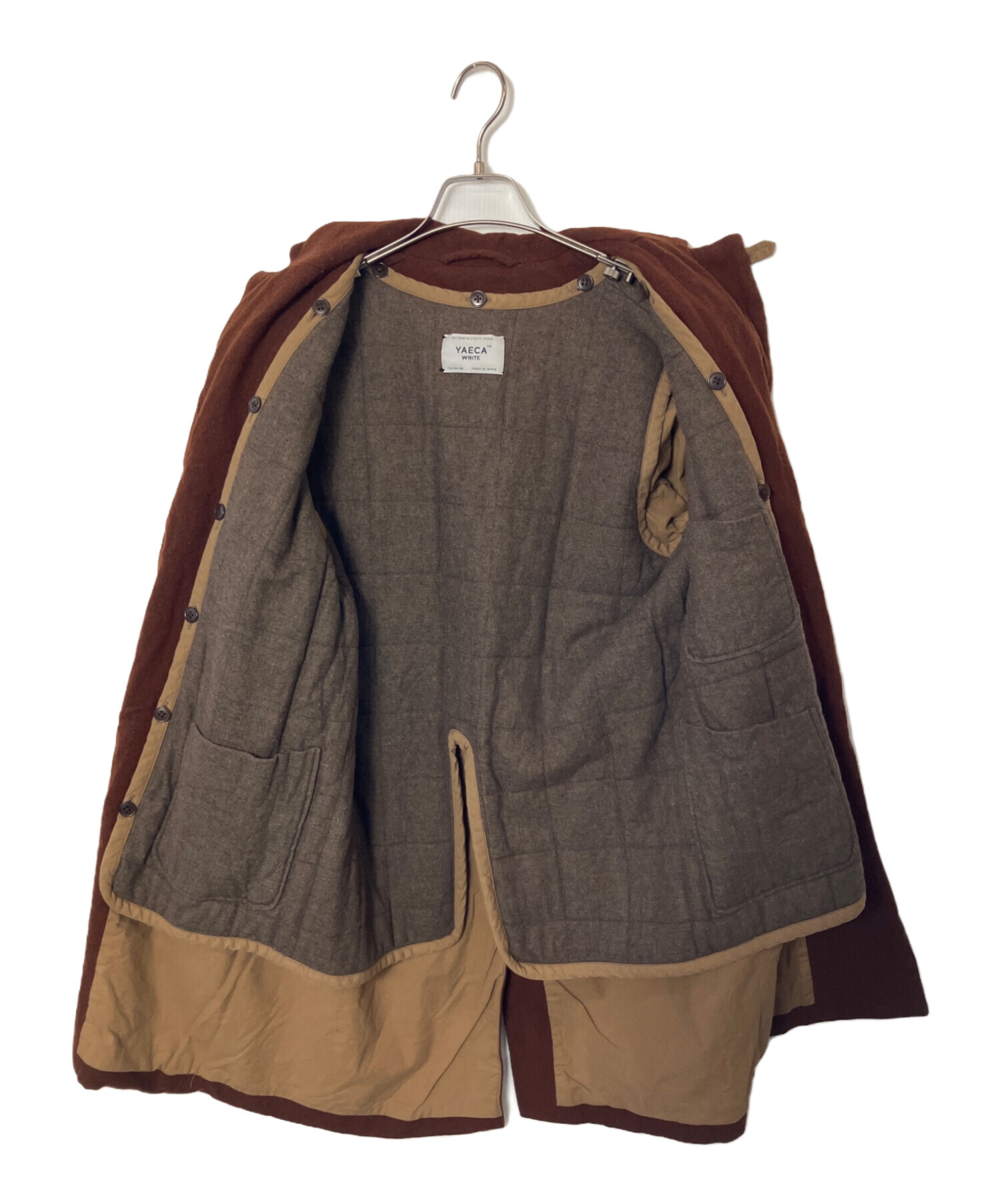 中古・古着通販】YAECA (ヤエカ) YAECA ライナー付コート ブラウン