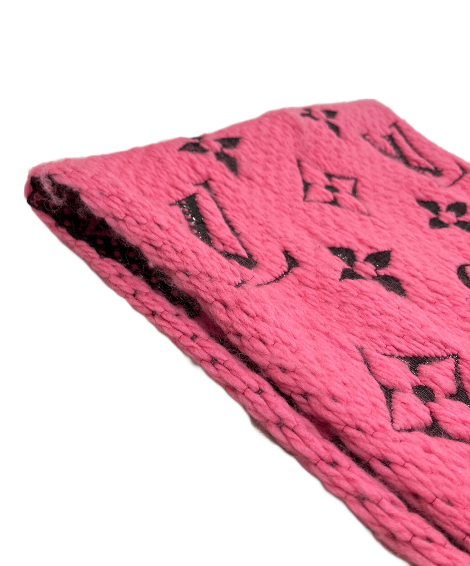 Louis Vuitton ピンク ロゴ マフラー 中古・古着通販】LOUIS VUITTON (ルイ ヴィトン) LOUIS VUITTON ロゴ