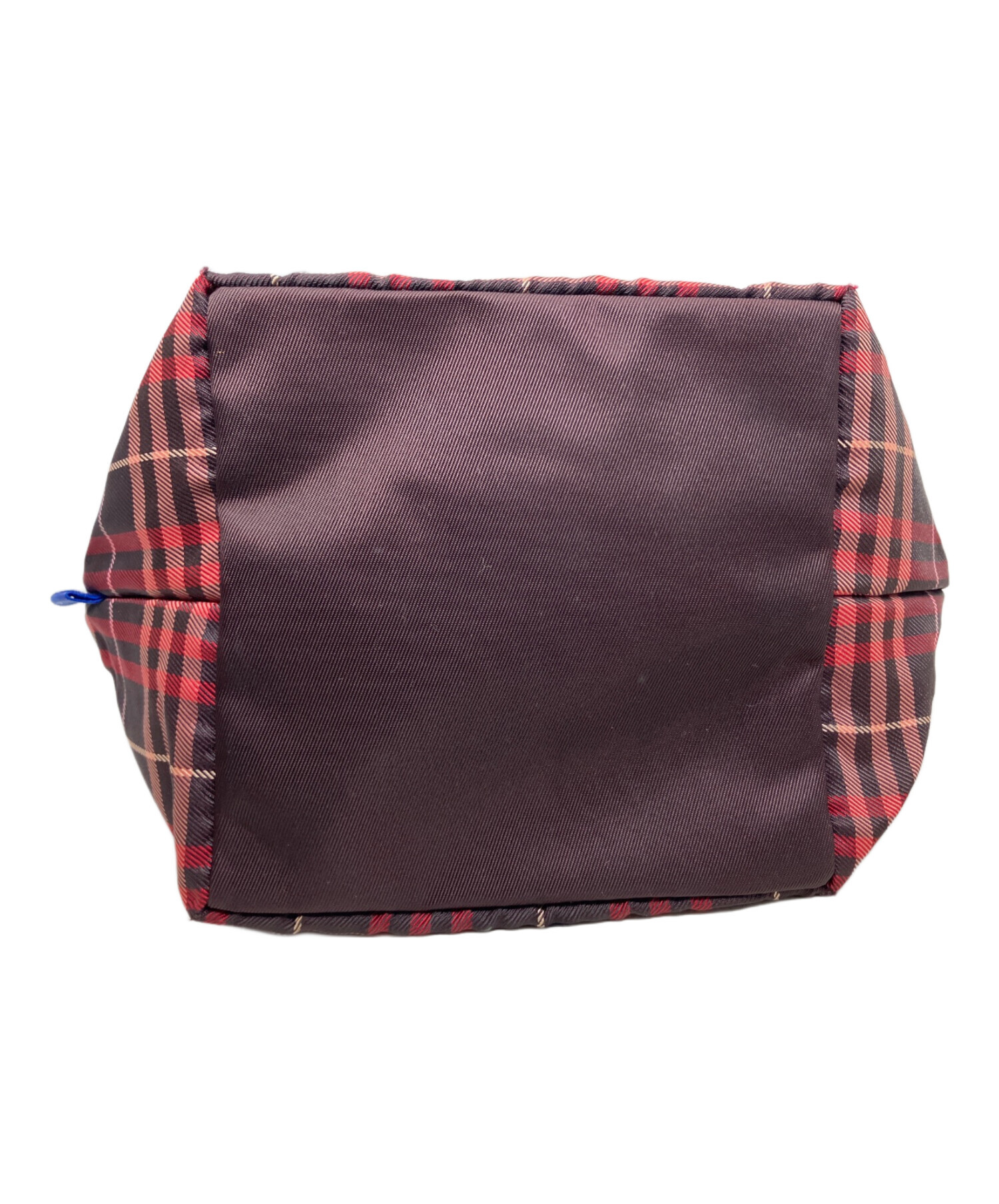 BURBERRY BLUE LABEL ハンドバッグ ホースロゴ キャンバス 赤 中古・古着通販】BURBERRY BLUE LABEL (バーバリー ブルー レーベル