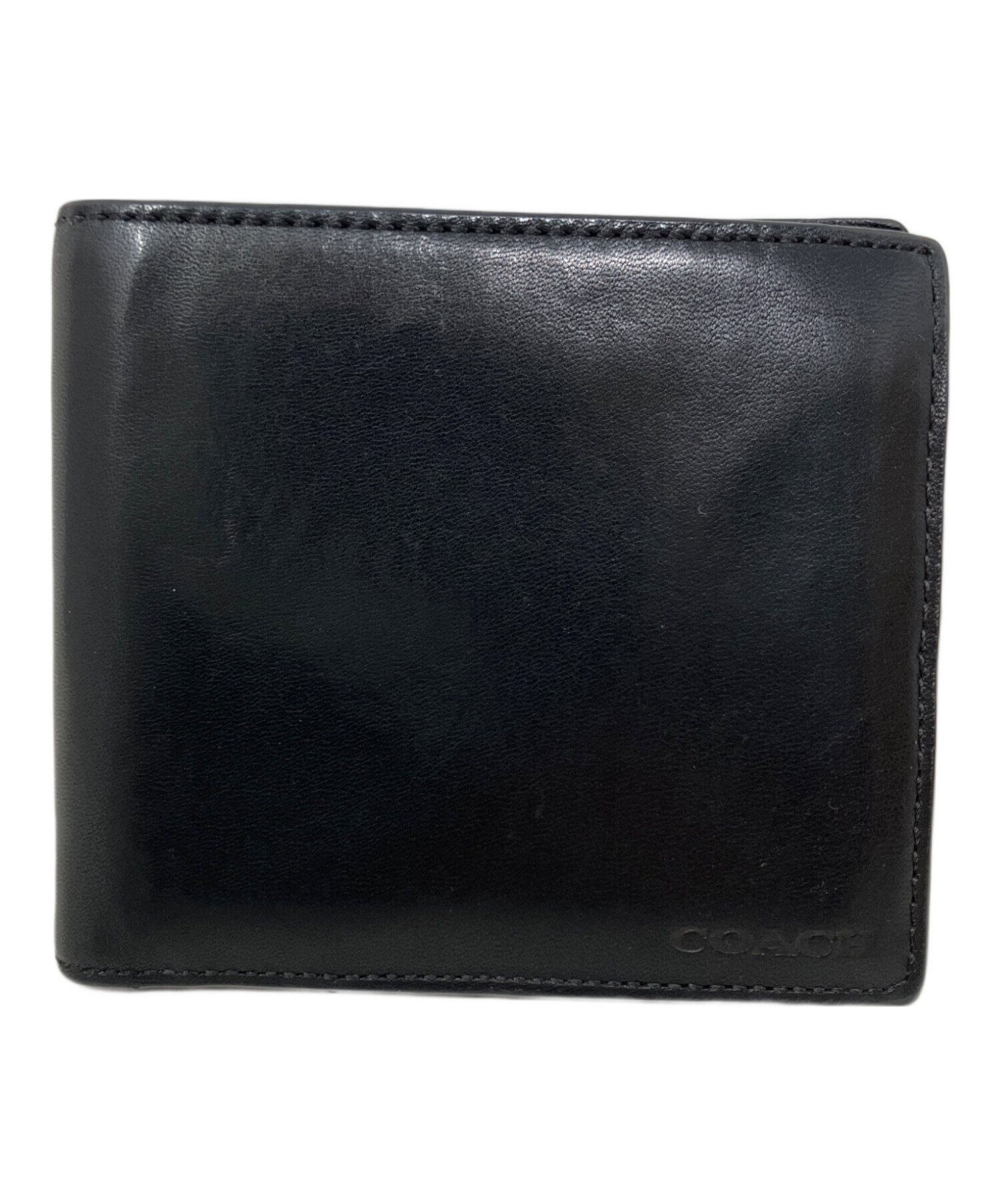 中古・古着通販】COACH (コーチ) COACH 2つ折り財布 ブラック 