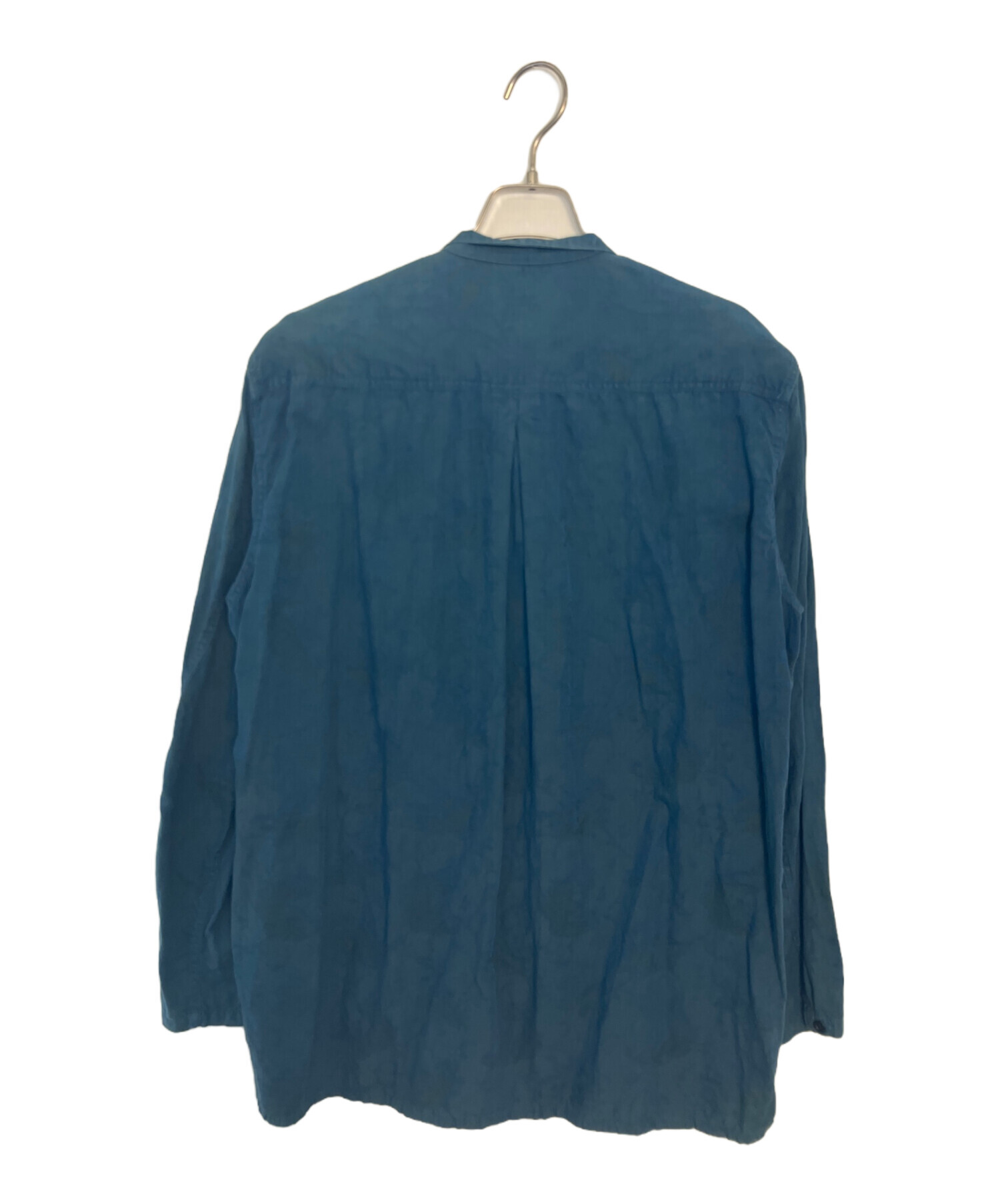 OUTIL ウティ 長袖リネンシャツ 麻100% ブルー サイズ3 中古・古着通販】OUTIL (ウティ) OUTIL 長袖シャツ ブルー サイズ:2
