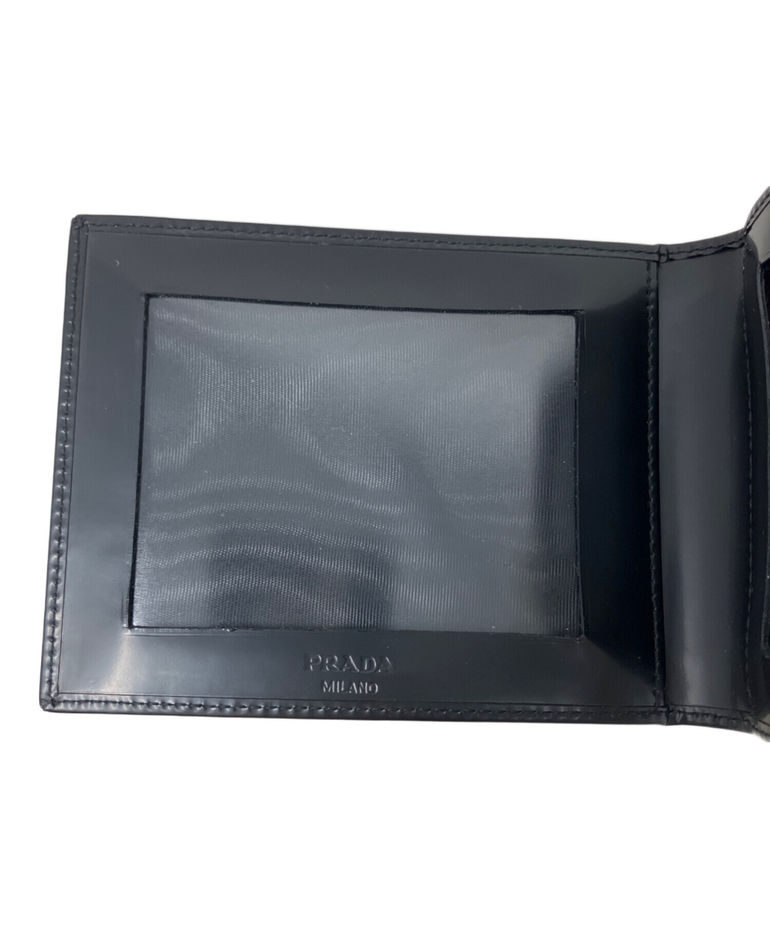 PRADA メンズ ケース 中古品 中古・古着通販】PRADA (プラダ) PRADA 2つ折りパスケース ブラック