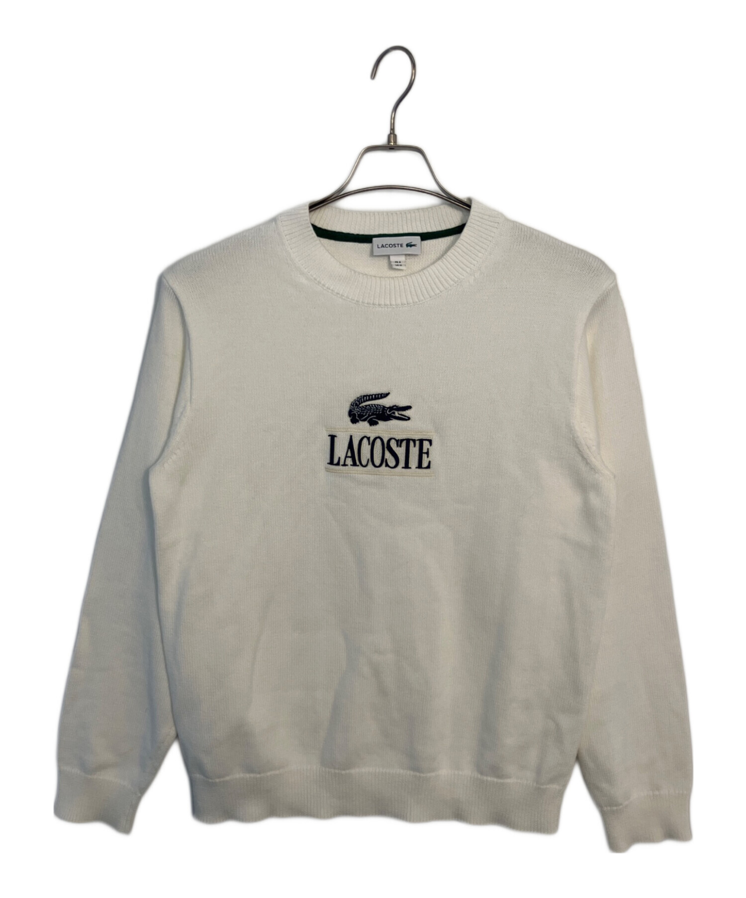 中古・古着通販】LACOSTE (ラコステ) LACOSTE 薄手ニット ホワイト 