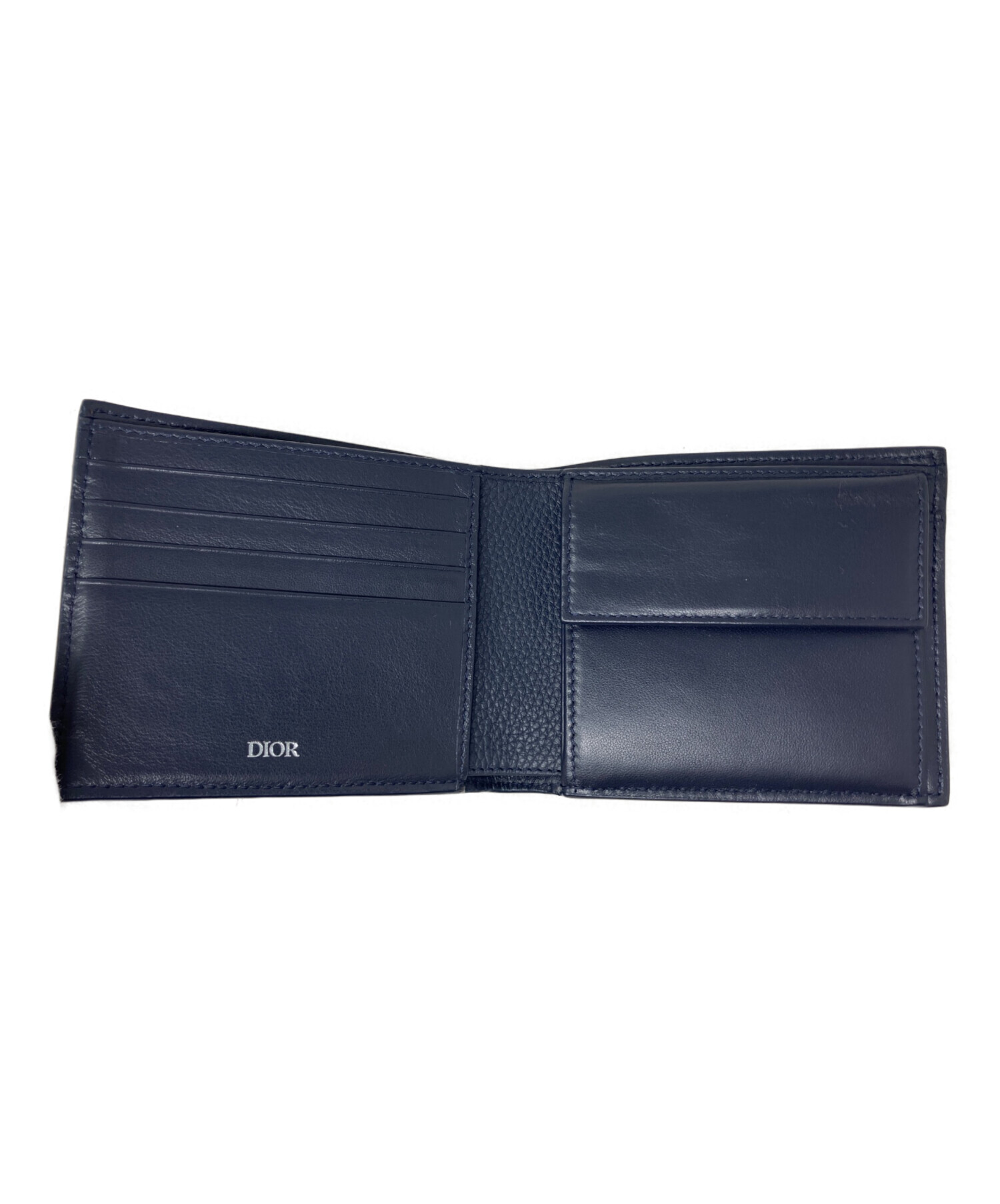 中古・古着通販】DIOR (ディオール) DIOR 2つ折り財布 ネイビー