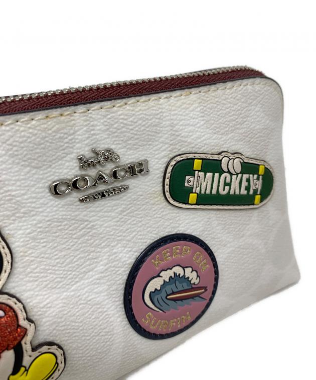 中古・古着通販】COACH (コーチ) COACH コスメポーチ ホワイト 中古・古着通販】COACH (コーチ) COACH コスメポーチ ホワイト