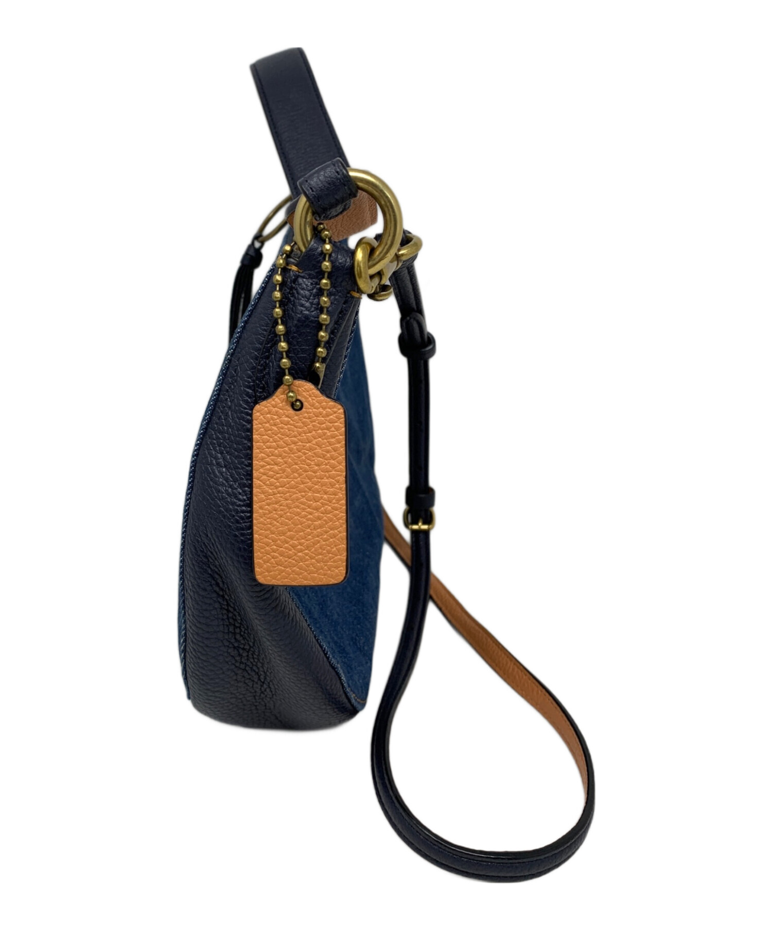 一度のみ使用）COACH 2way ハンドバッグ ブルー系 中古・古着通販 
