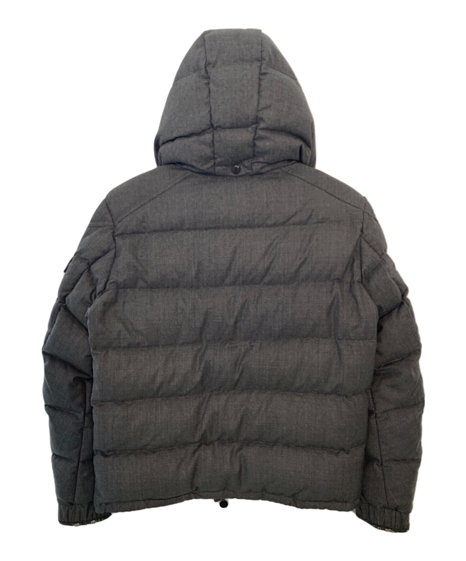 MONCLER ヘリンボーン ダウンジャケット グレー 中古・古着通販】MONCLER (モンクレール) MONCLER ダウンジャケット