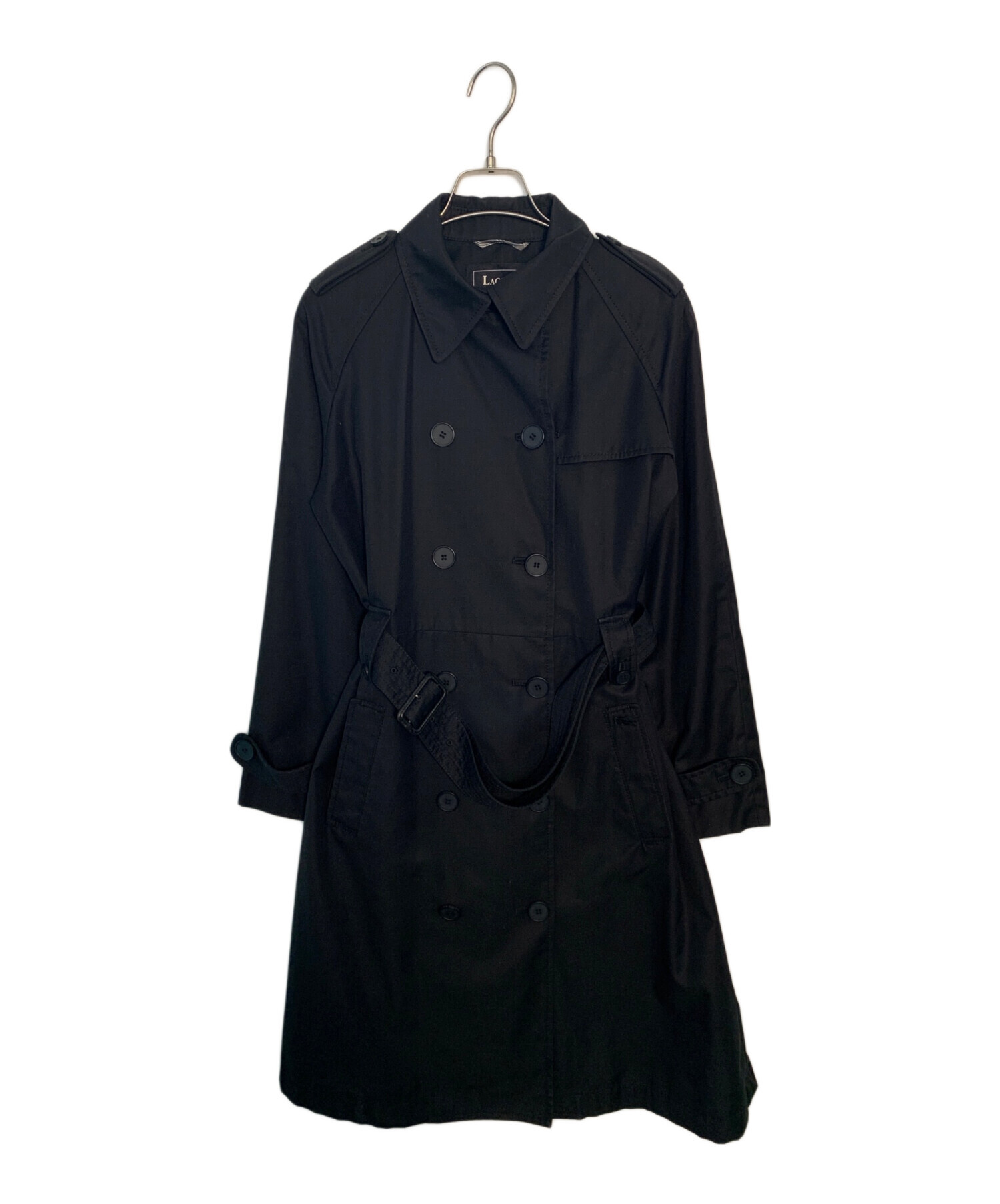 中古・古着通販】LACOSTE (ラコステ) LACOSTE トレンチコート ブラック 