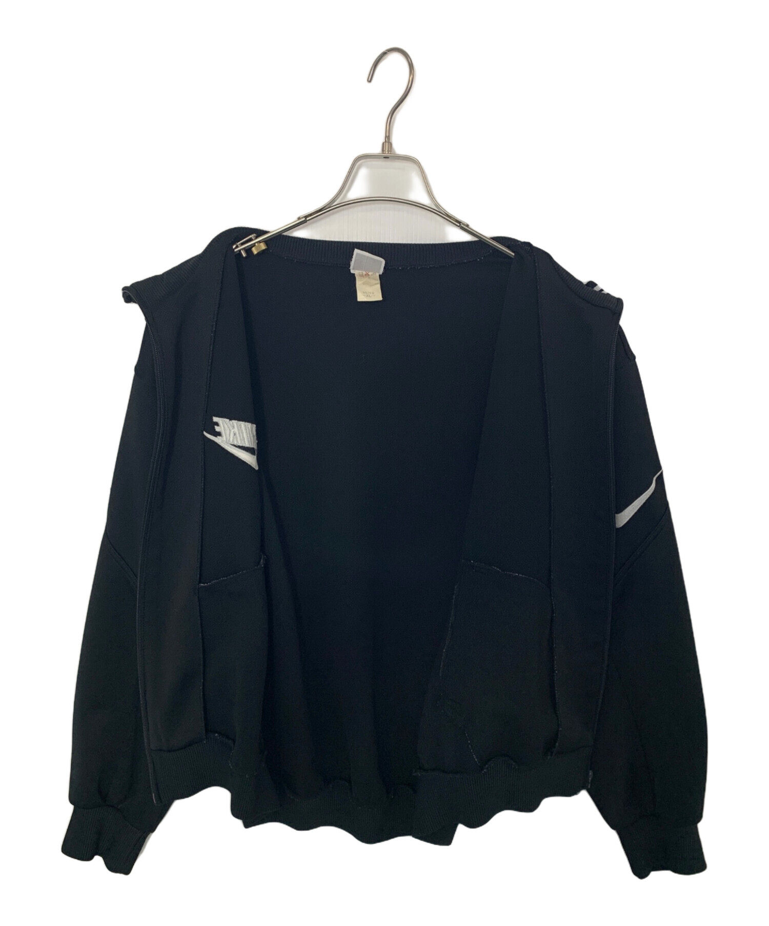 90s古着NIKEトラックジャケットスウッシュロゴフルジップブラックDB327 中古・古着通販】NIKE (ナイキ) NIKE 90S銀タグ トラックジャケット