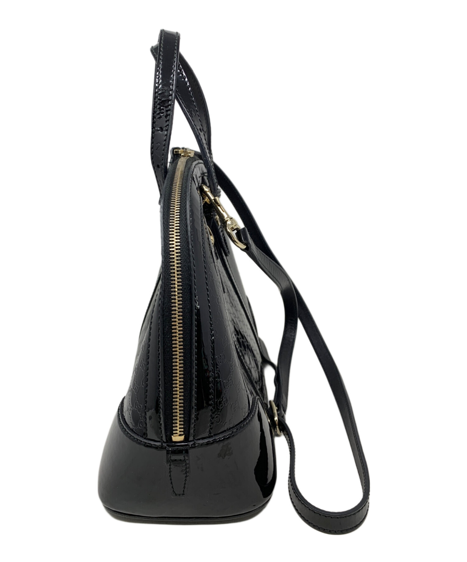 GUCCI 2WAYレザーバック 中古・古着通販】GUCCI (グッチ) GUCCI 2WAYショルダーバッグ ブラック