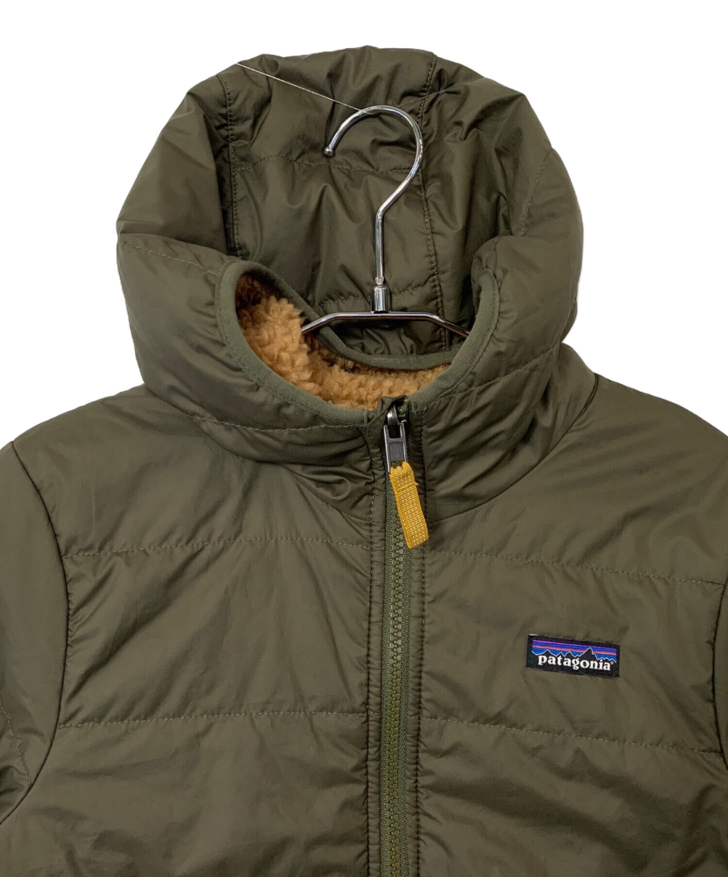 patagonia リバーシブルフード付きジャケット オリーブ 中古・古着通販】Patagonia (パタゴニア) Patagonia リバーシブル