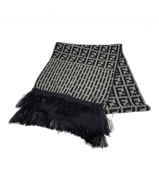 Fendi ブラック マフラー 中古・古着通販】FENDI (フェンディ) FENDI マフラー ブラック