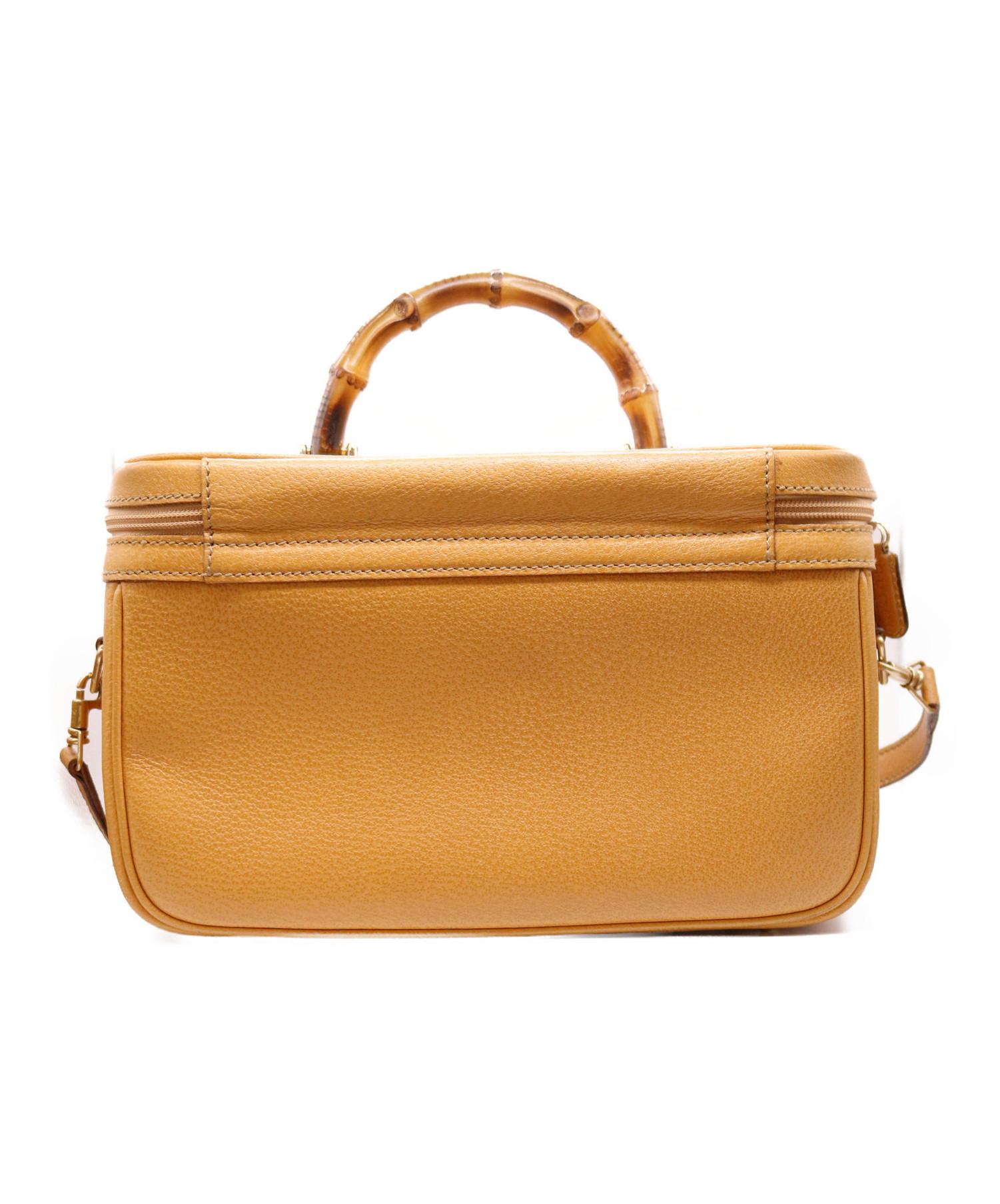 中古・古着通販】GUCCI (グッチ) バニティバッグ ブラウン バンブー