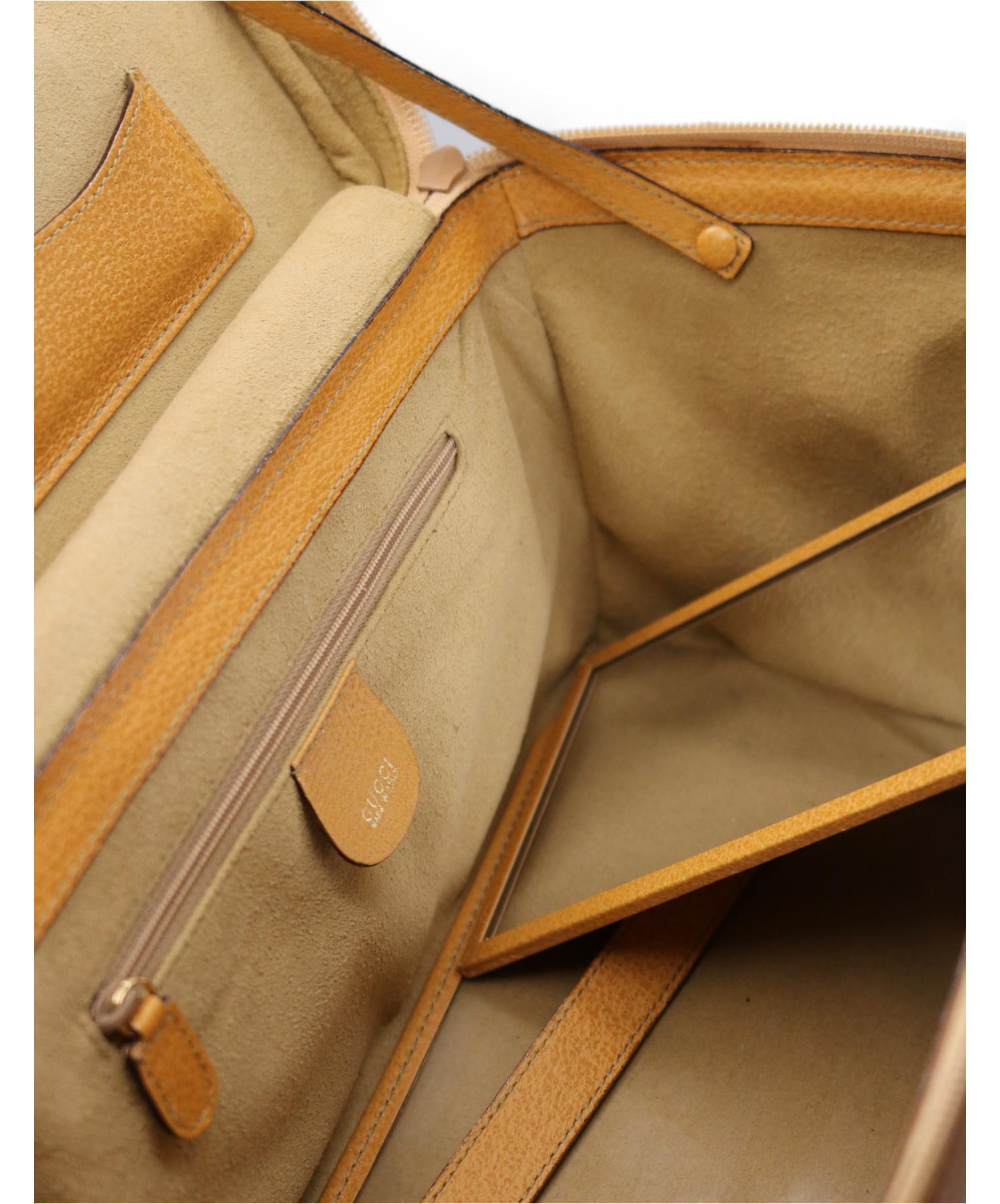 中古・古着通販】GUCCI (グッチ) バニティバッグ ブラウン バンブー