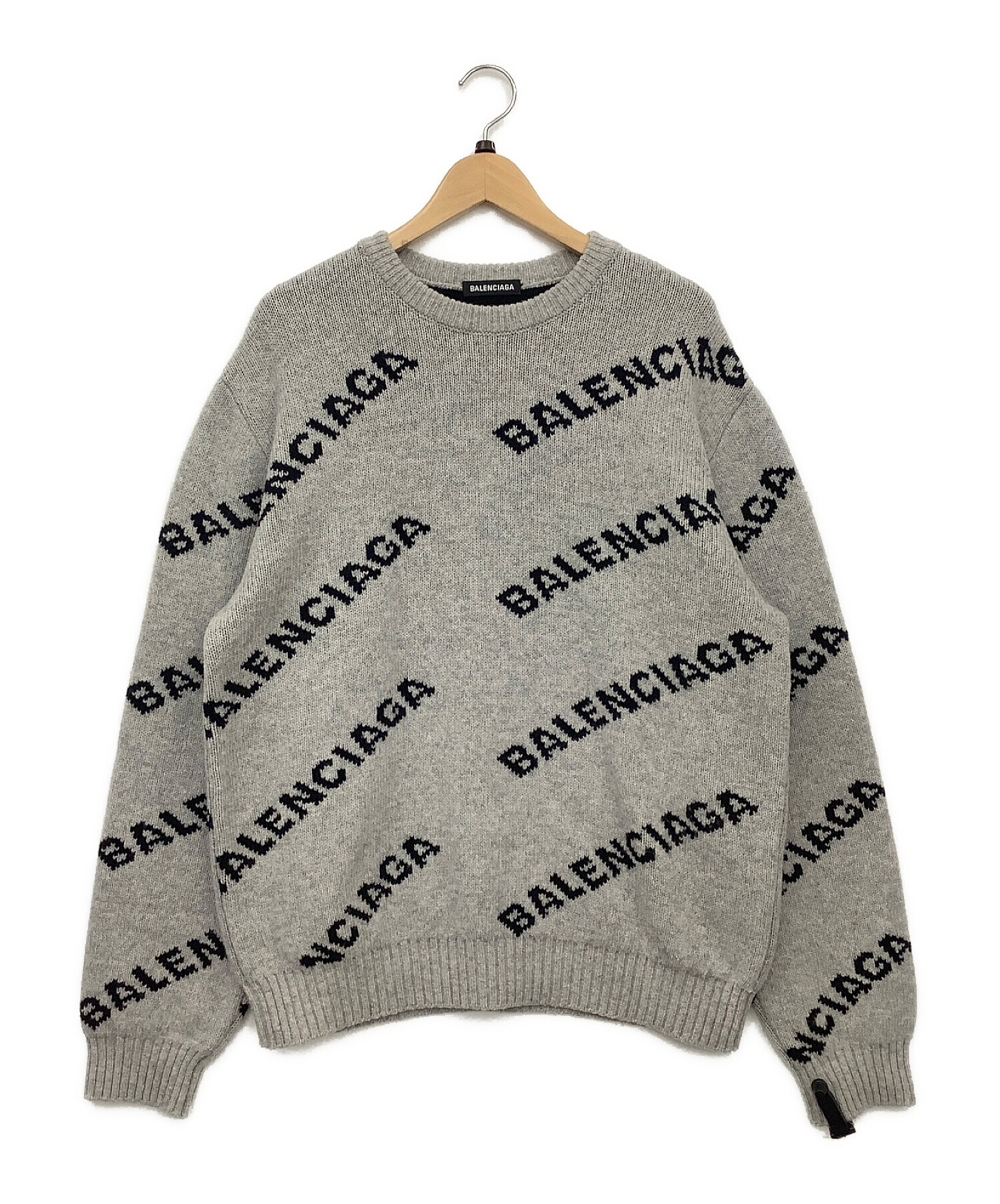 中古・古着通販】BALENCIAGA (バレンシアガ) ロゴ総柄ジャガード 