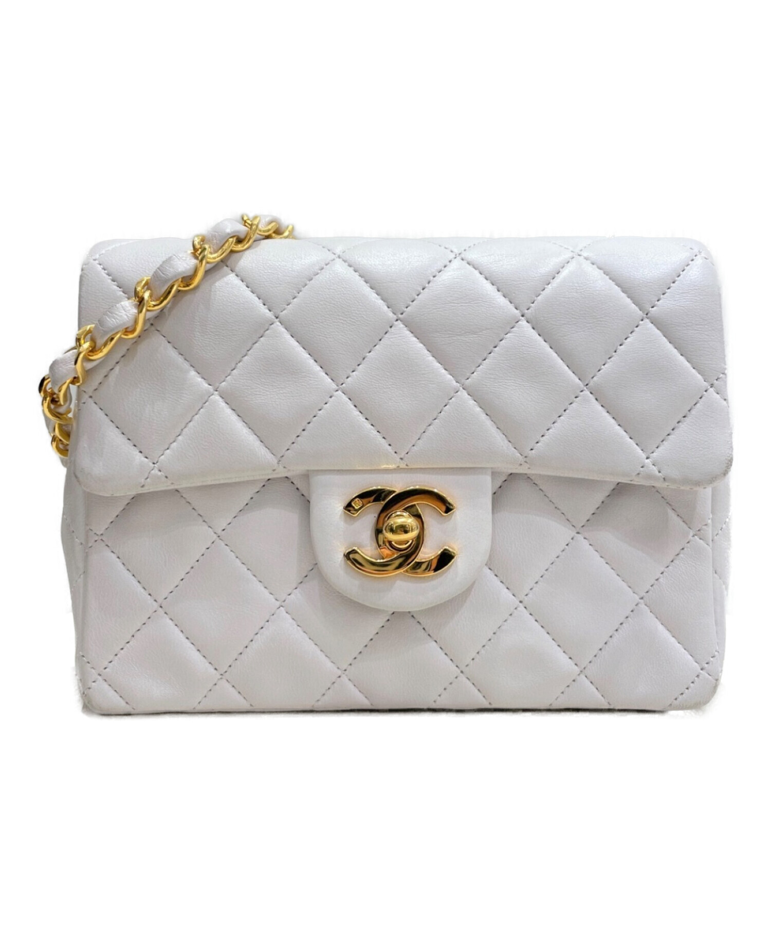 中古・古着通販】CHANEL (シャネル) ミニマトラッセ17 ホワイト サイズ