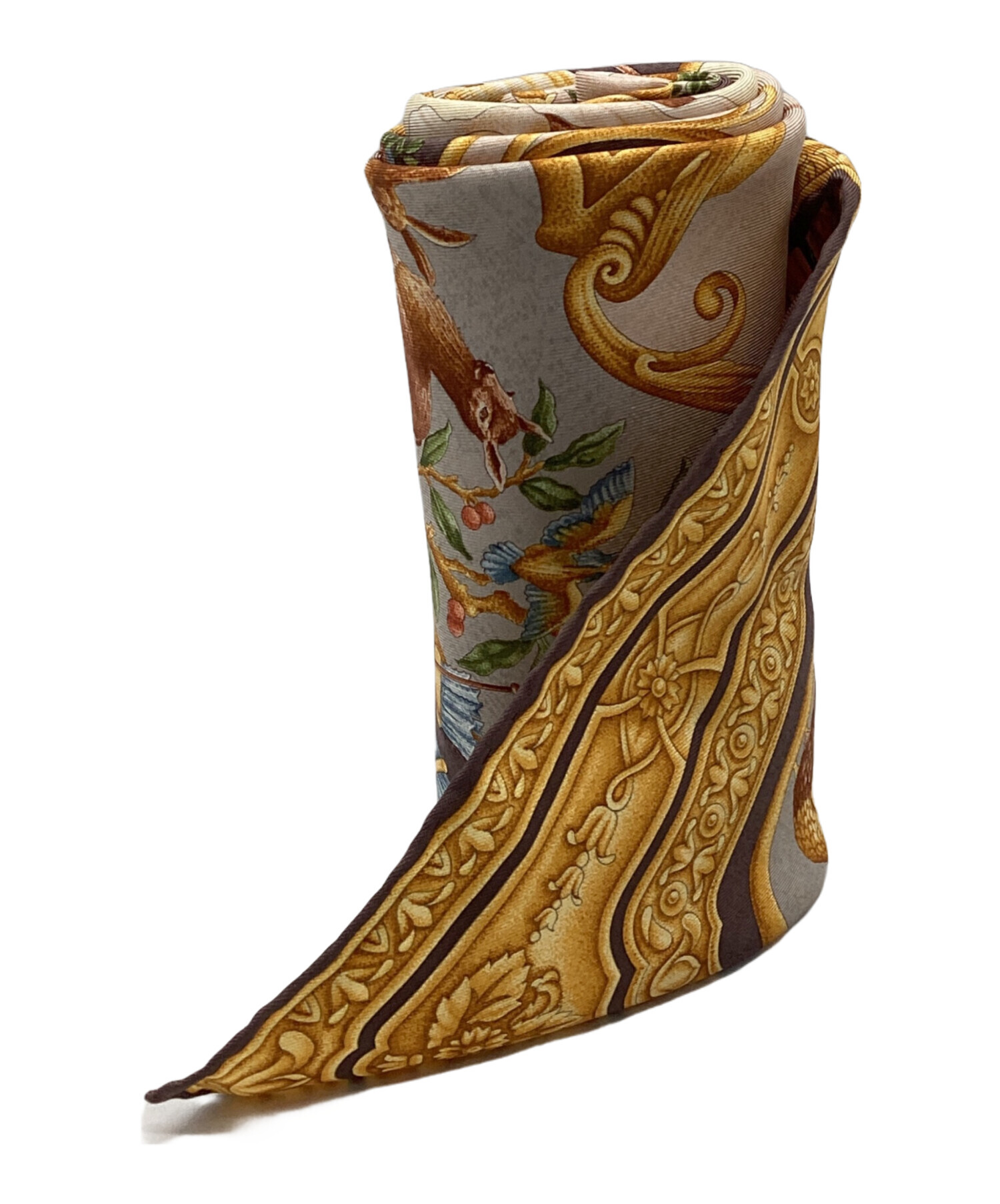 中古・古着通販】GUCCI (グッチ) スカーフ イエロー×ベージュ