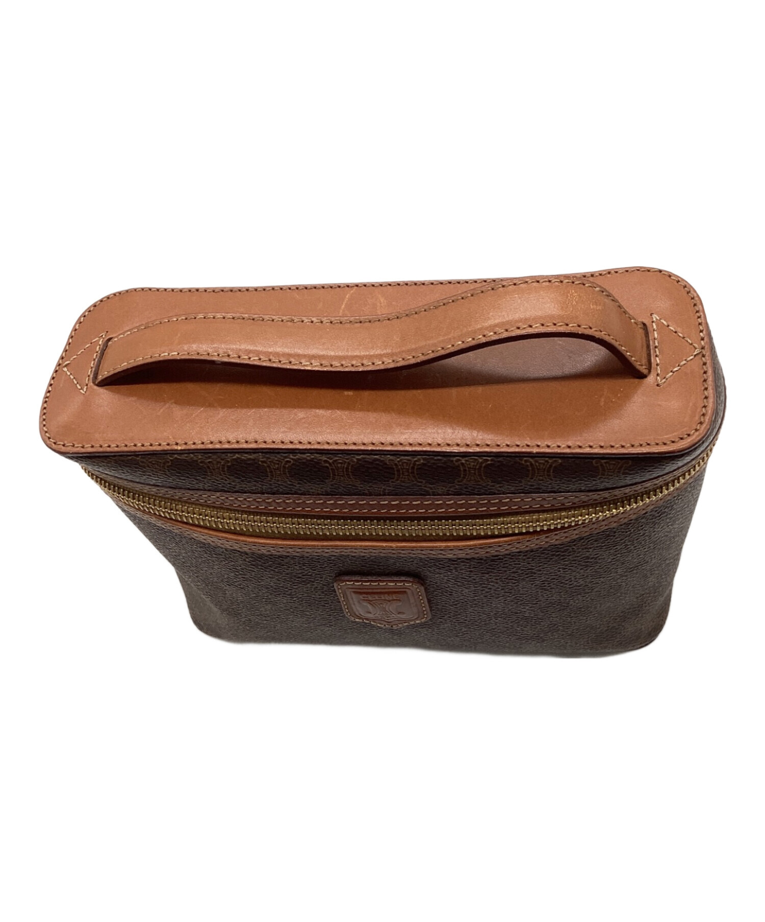 CELINE　バニティバッグ シンプルなブラックがイイギフトにもCeline 3WAY バニティバッグ