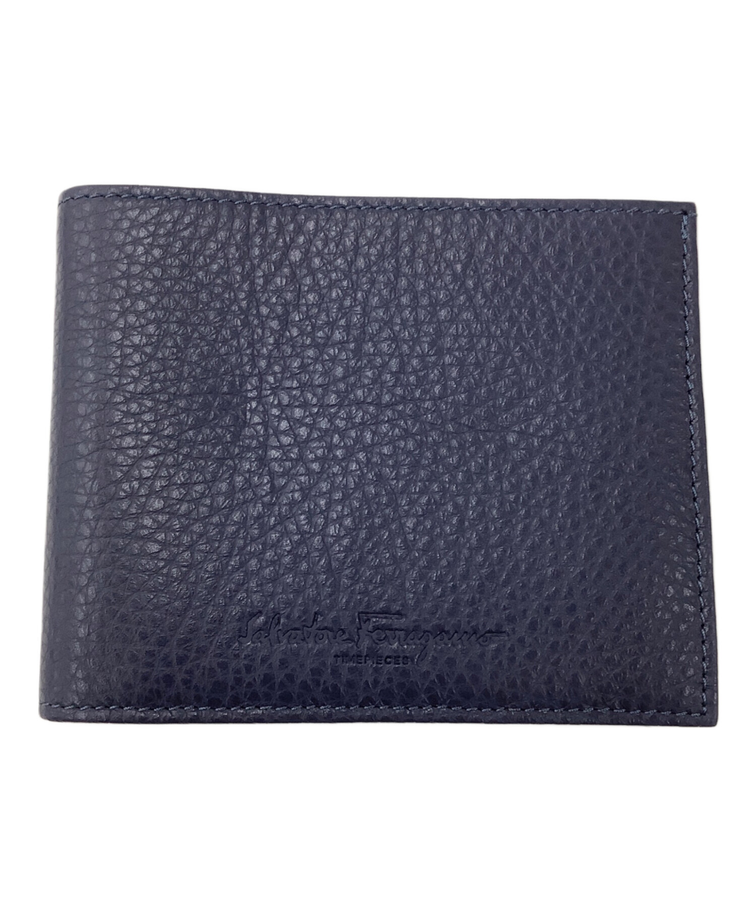 Salvatore Ferragamo 三つ折り財布 ネイビー 中古・古着通販】Salvatore Ferragamo (サルヴァトーレ フェラガモ