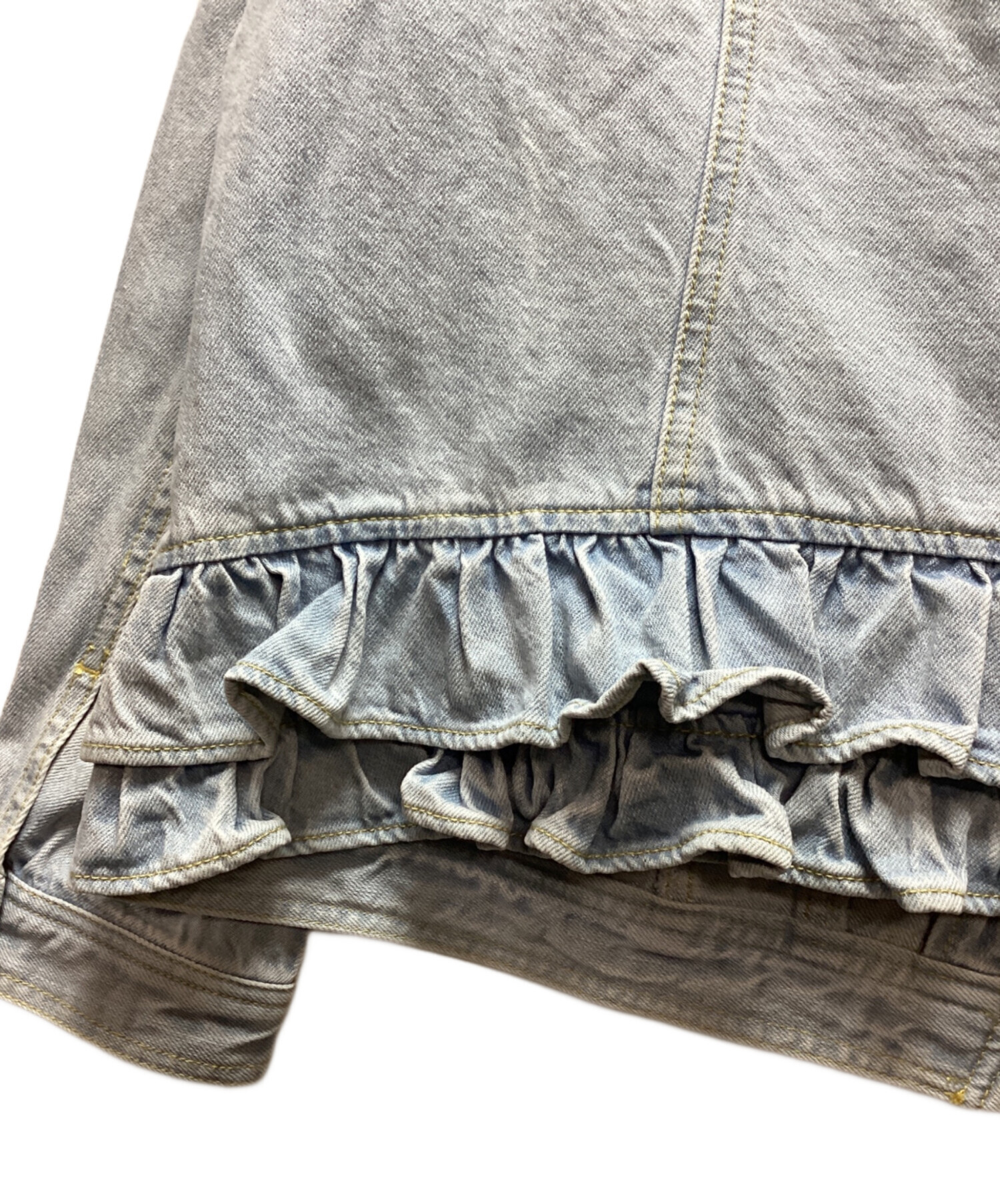 フランシュリッペ　フリルが可愛いデニムジャケット　ファスナー　未使用 中古・古着通販】franche lippee (フランシュリッペ) デニムジャケット