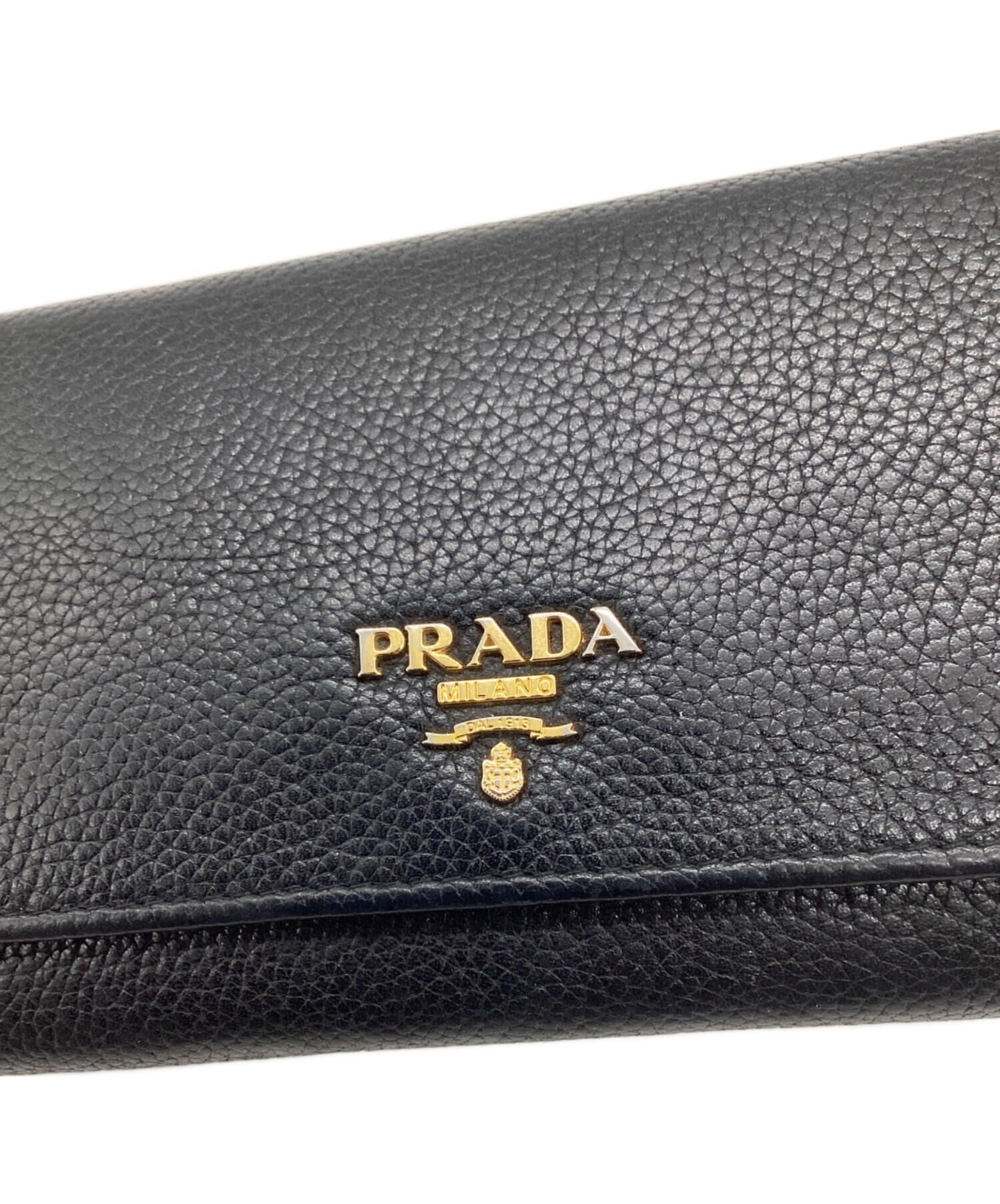 中古・古着通販】PRADA (プラダ) 2つ折り財布 ブラック｜ブランド