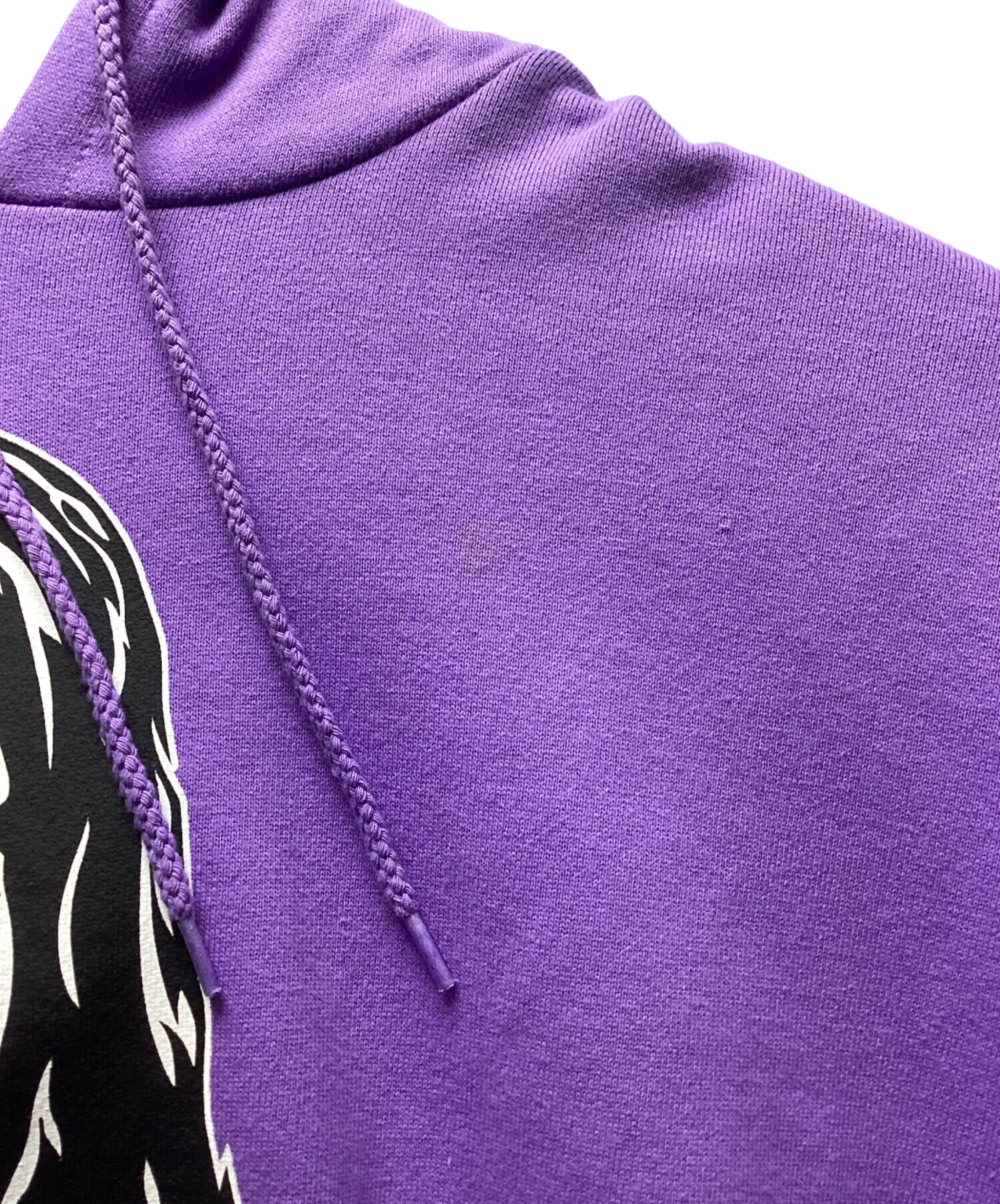 【ヒステリックグラマー】ヒスガール ニットパーカー実寸M〜L　紫 黒 ヒステリックグラマー】ヒスガール ニットパーカー実寸M〜L 紫 黒