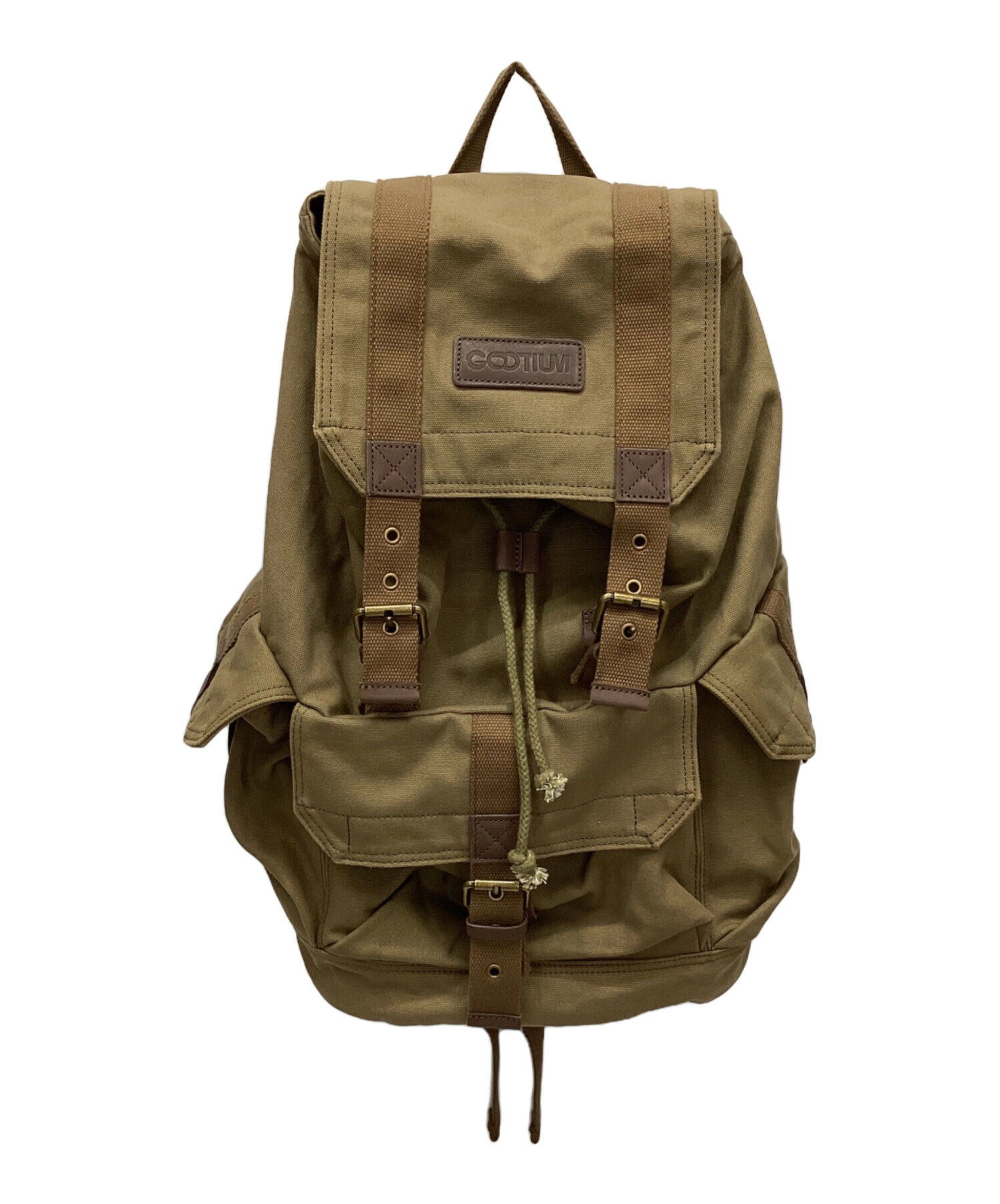 Gootium 特別に制作した高密度帆布リュックサック 大容量クラシック風バックパック、男女兼用 S ブラック Gootium 特別に制作した高密度帆布リュックサック 大容量クラシック風