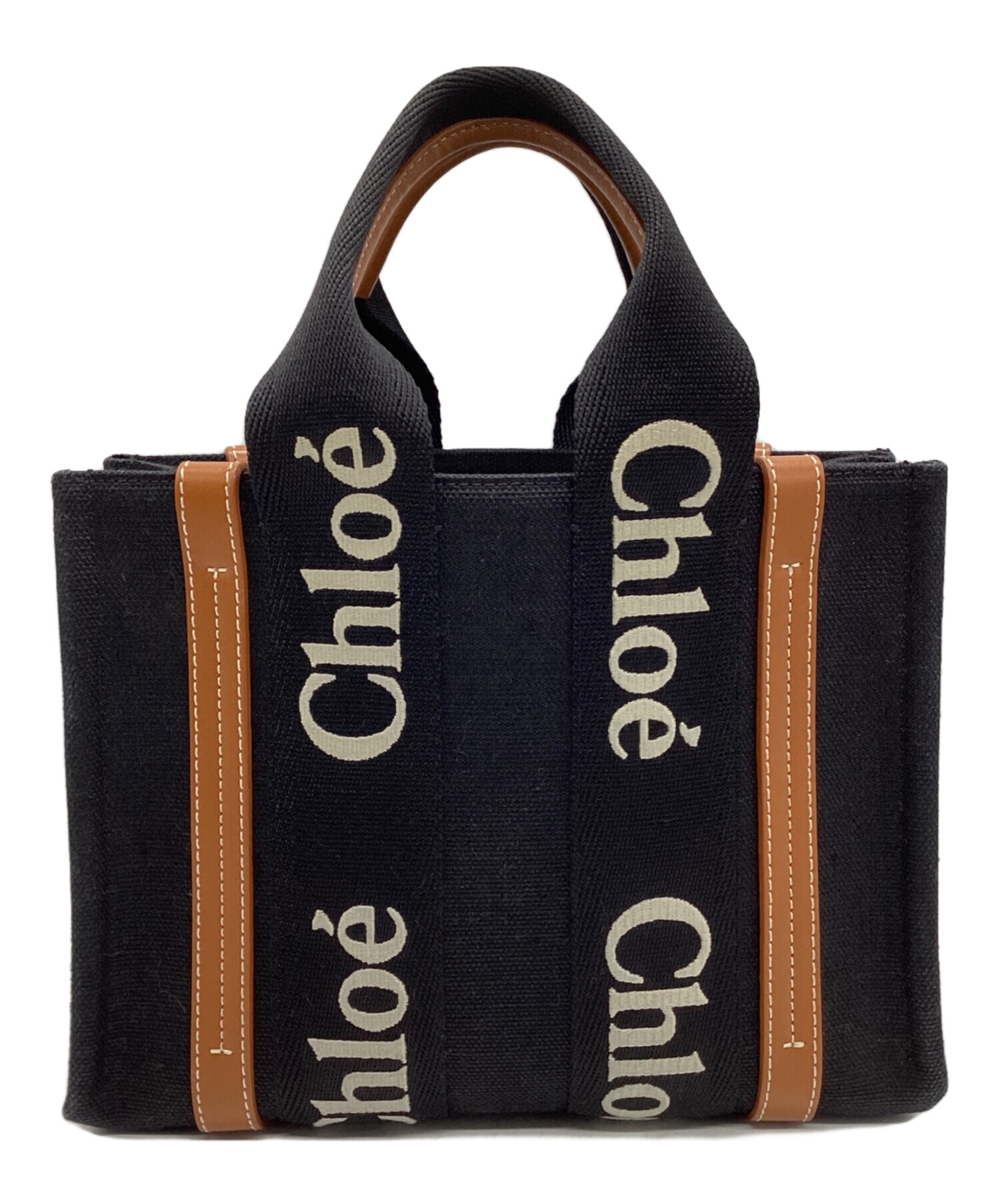 中古・古着通販】Chloe (クロエ) 2WAYバッグ ブラック×ブラウン