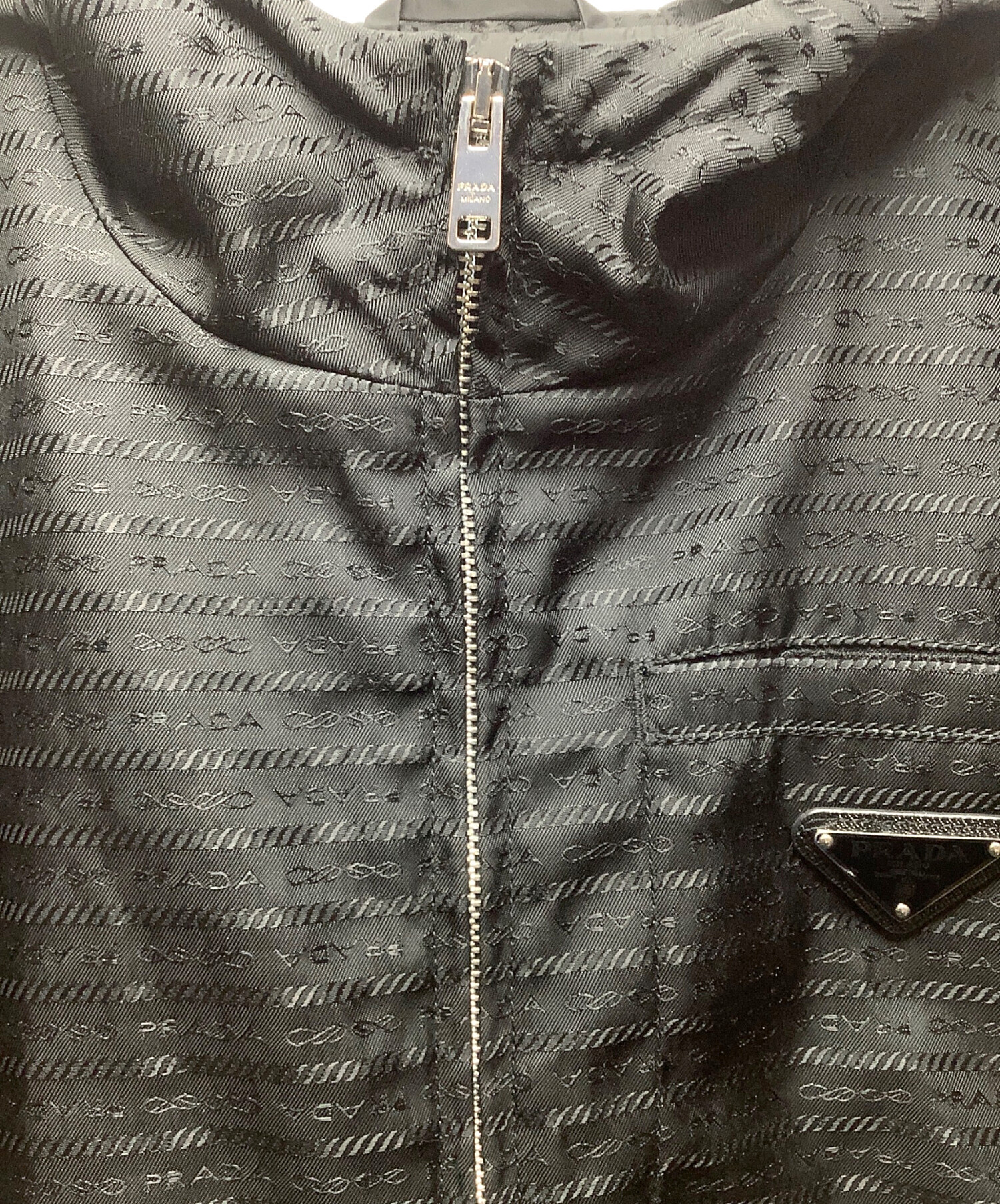 中古・古着通販】PRADA (プラダ) ナイロンジャケット ブラック サイズ