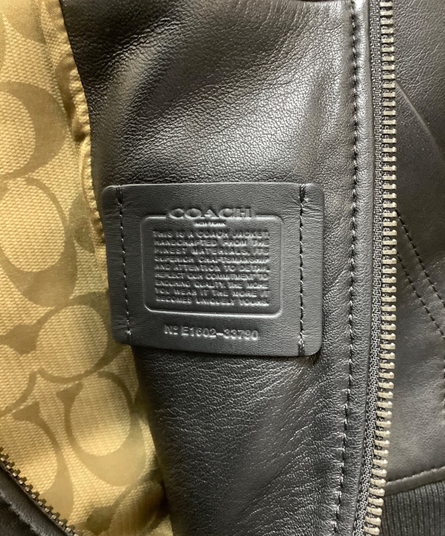 中古・古着通販】COACH (コーチ) ラムレザーフーディジャケット