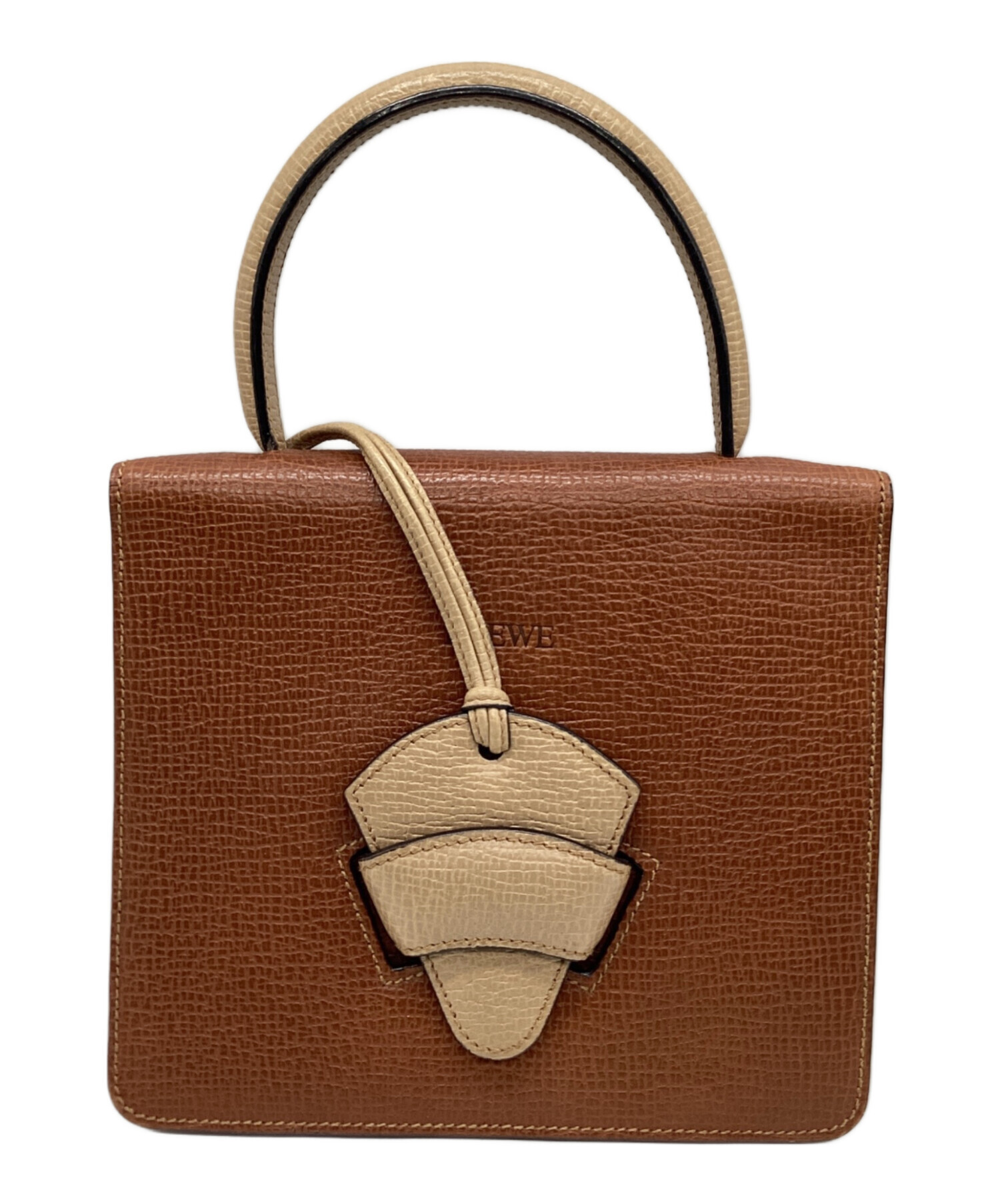 LOEWE ブラウンレザー ハンドバッグ LOEWE(ロエベ) ハンドバッグ - ブラウン レザー