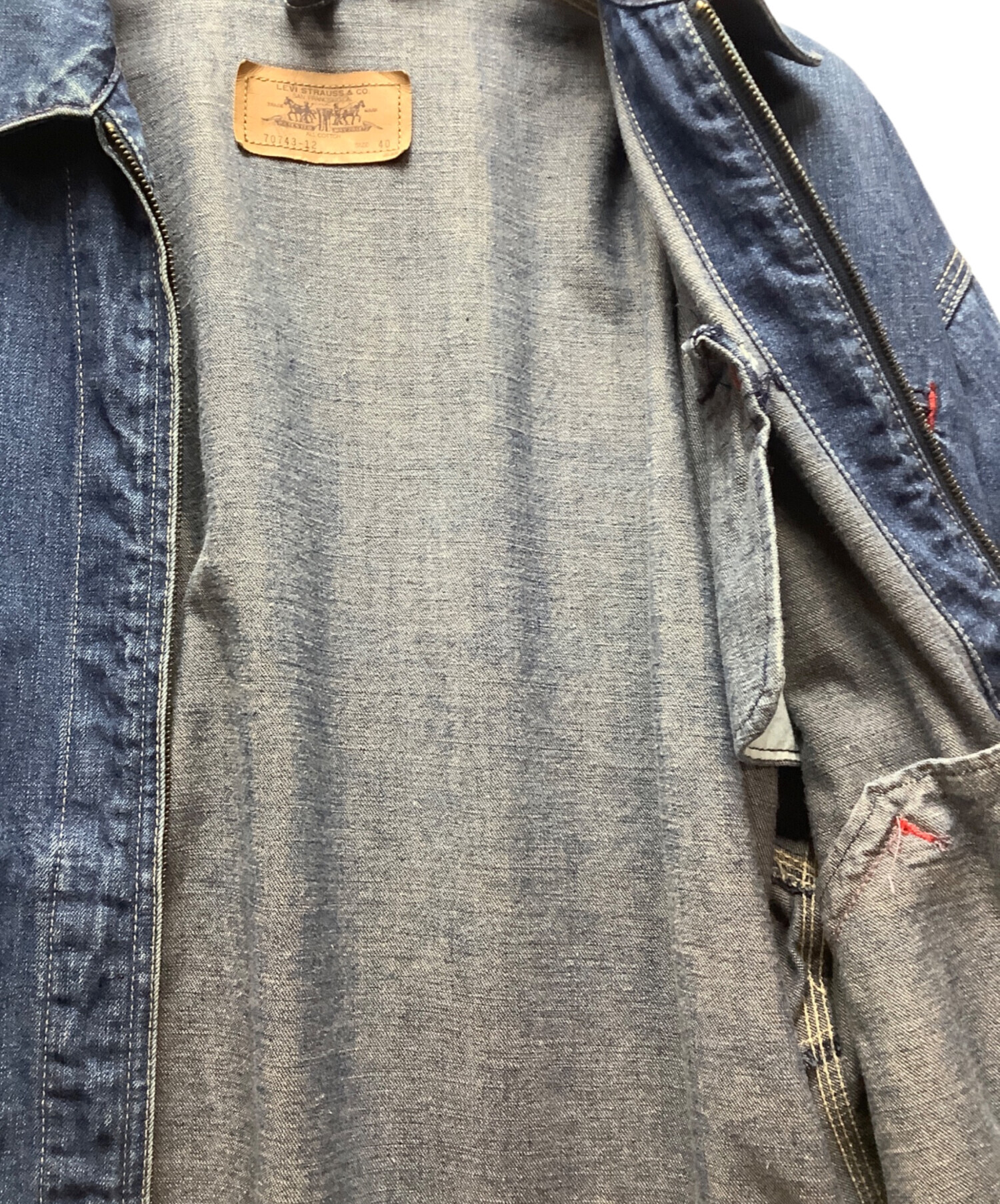中古・古着通販】LEVI'S (リーバイス) ジップデニムジャケット ブルー