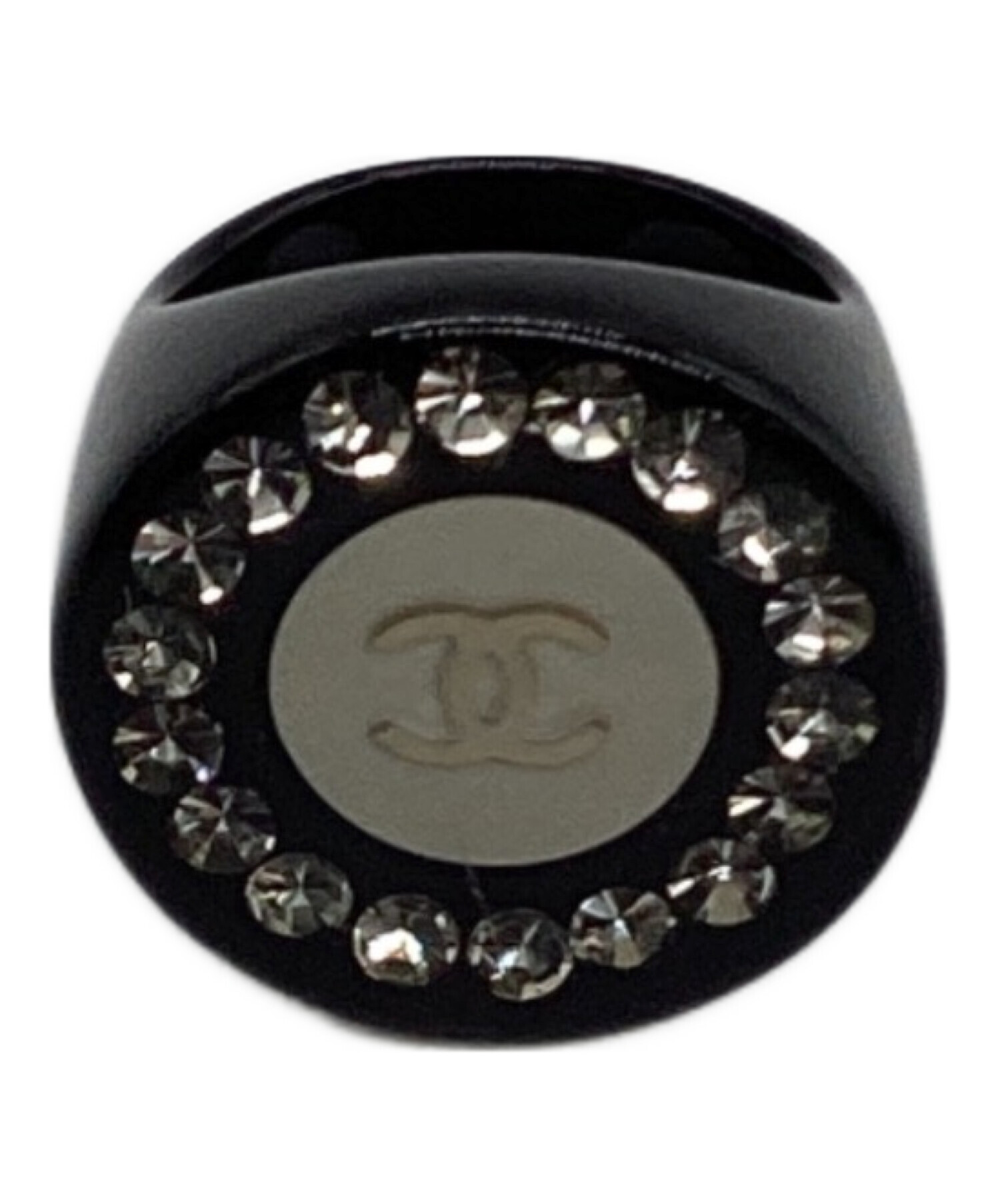 CHANEL シャネルブラックリング 中古・古着通販】CHANEL (シャネル) リング ブラック サイズ:13号