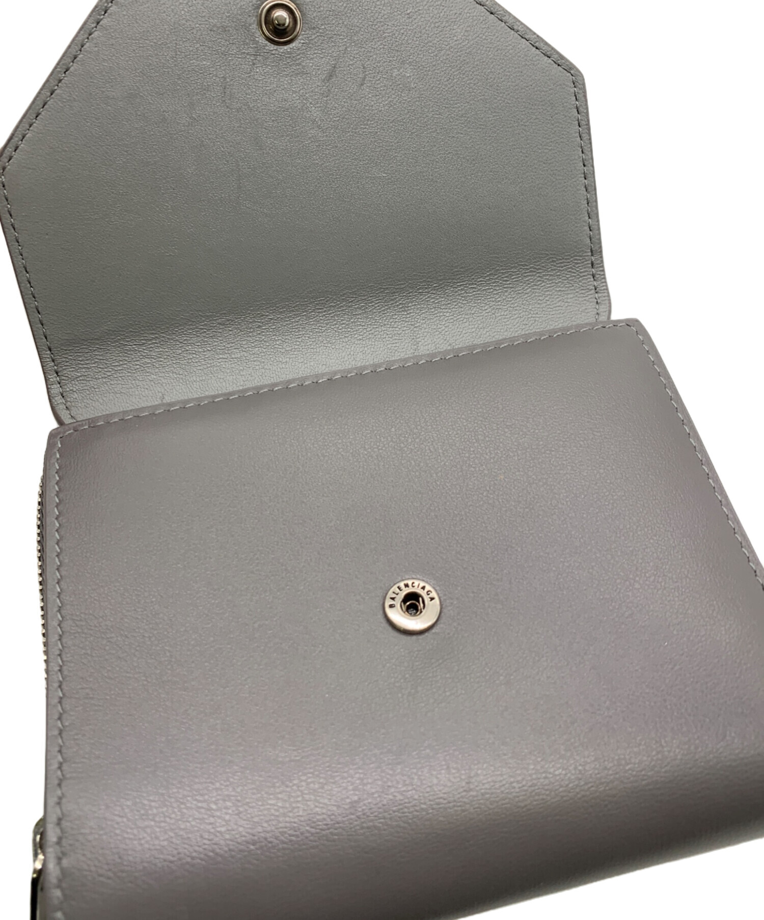 中古・古着通販】BALENCIAGA (バレンシアガ) 3つ折り財布 グレー 