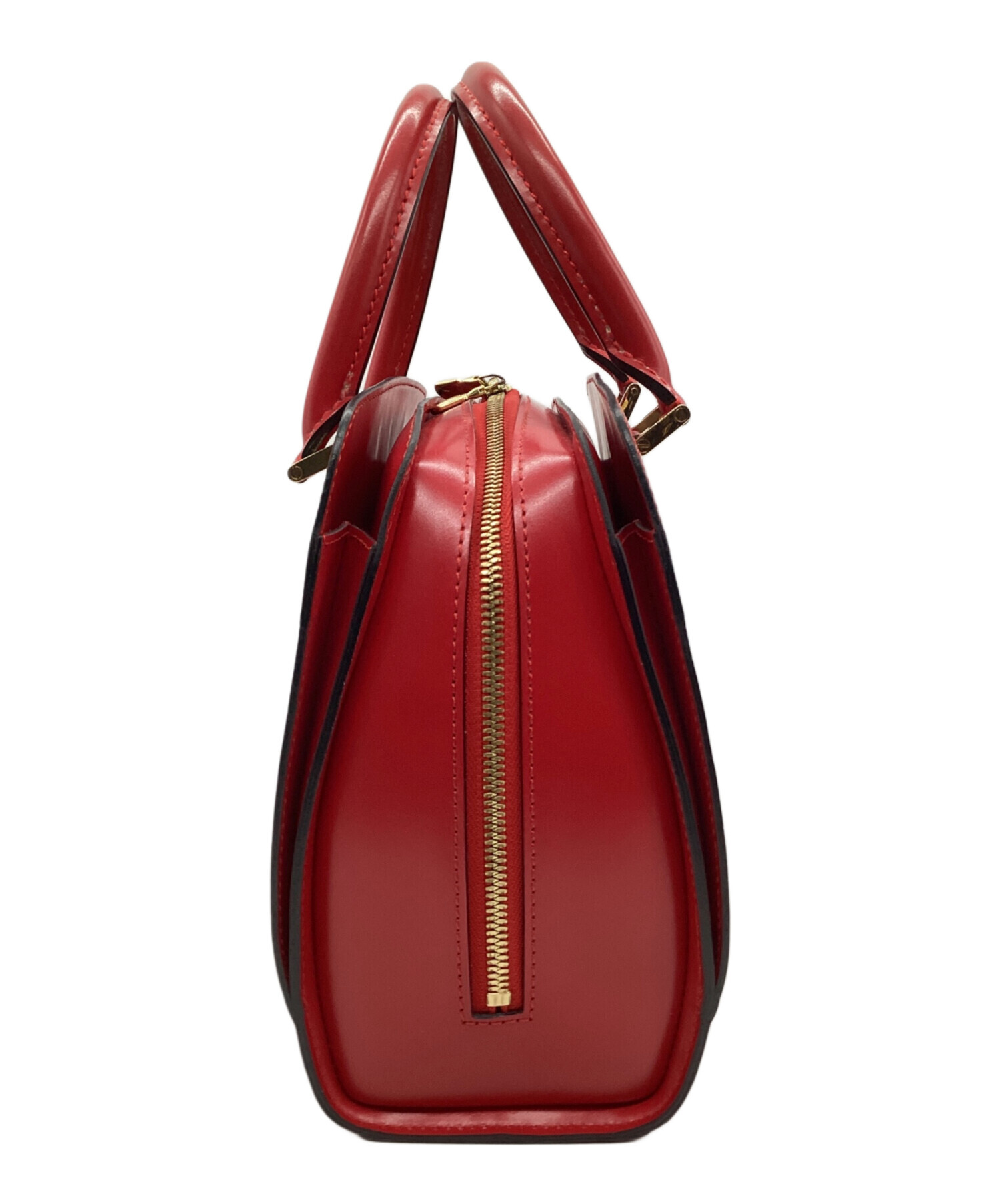 LOUIS VUITTON ハンドバッグ カスティリアンレッド 赤 ポーチ欠品 中古・古着通販】LOUIS VUITTON (ルイ ヴィトン) ハンドバッグ