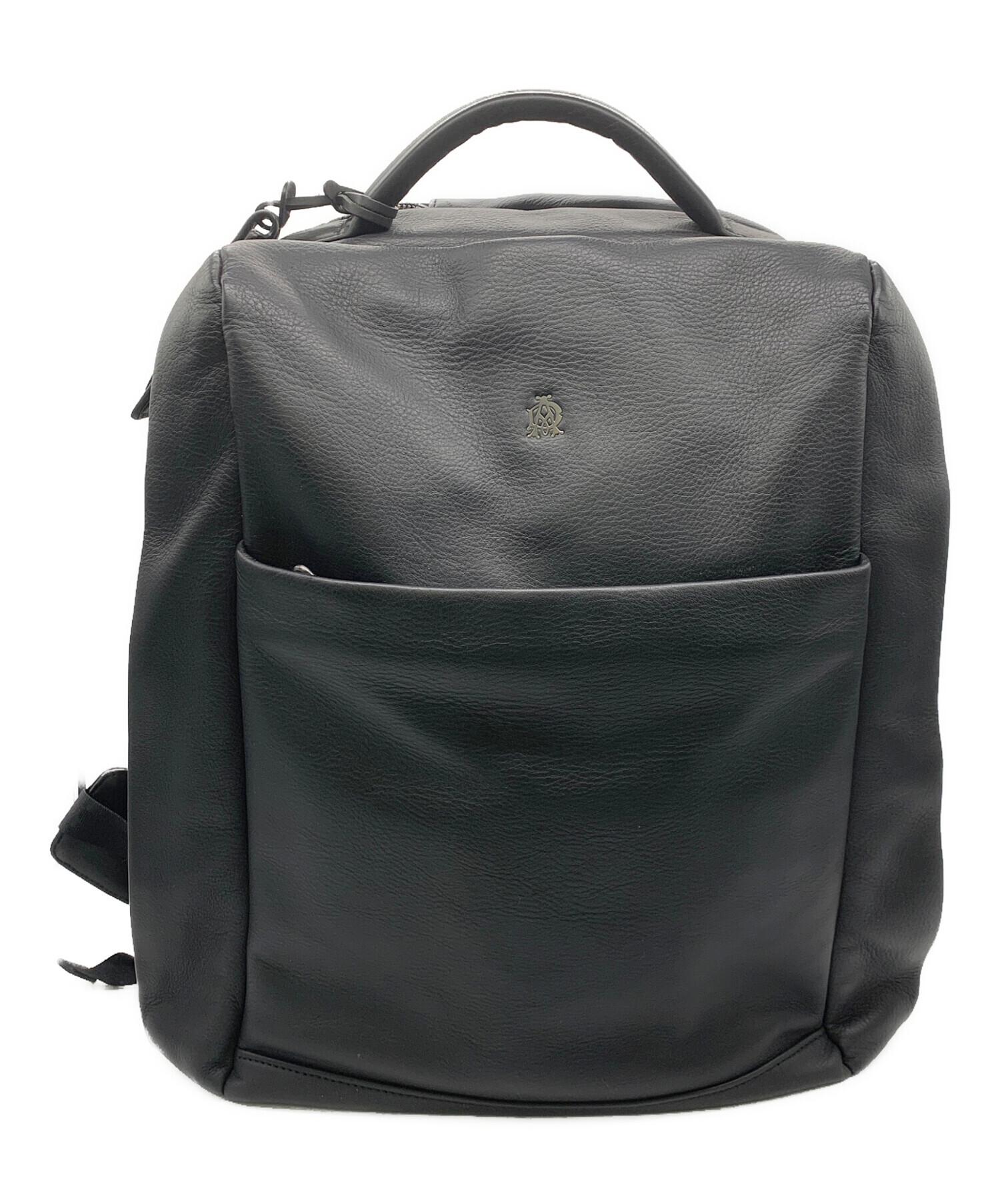 中古・古着通販】dunhill (ダンヒル) オールレザーリュック ブラック