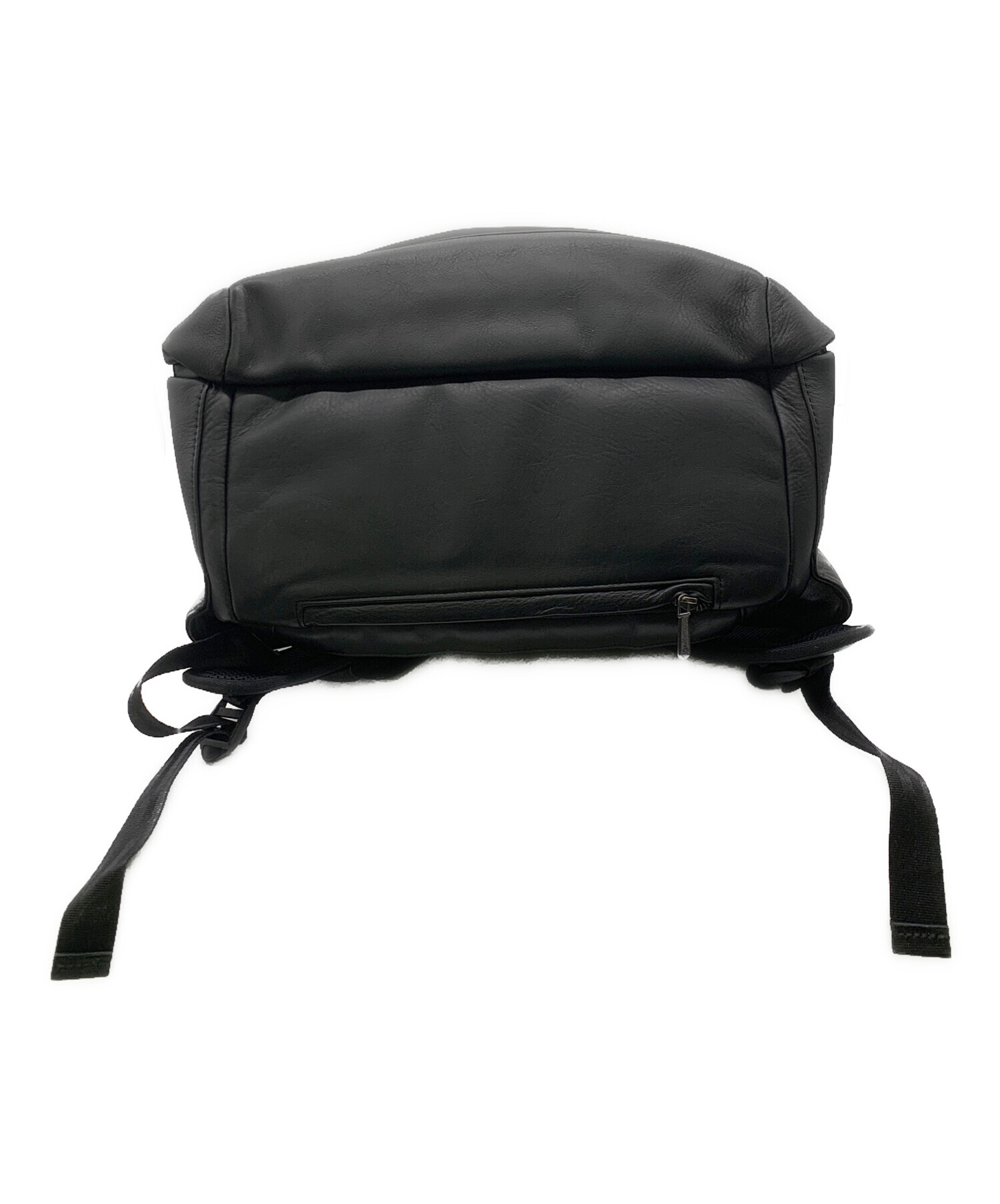 Dunhill メンズ レザー バックパック ブラック 中古・古着通販】dunhill (ダンヒル) オールレザーリュック ブラック